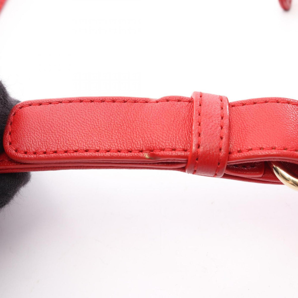 Chanel Red Color Leather Fanny Pack (Pre-Owned)