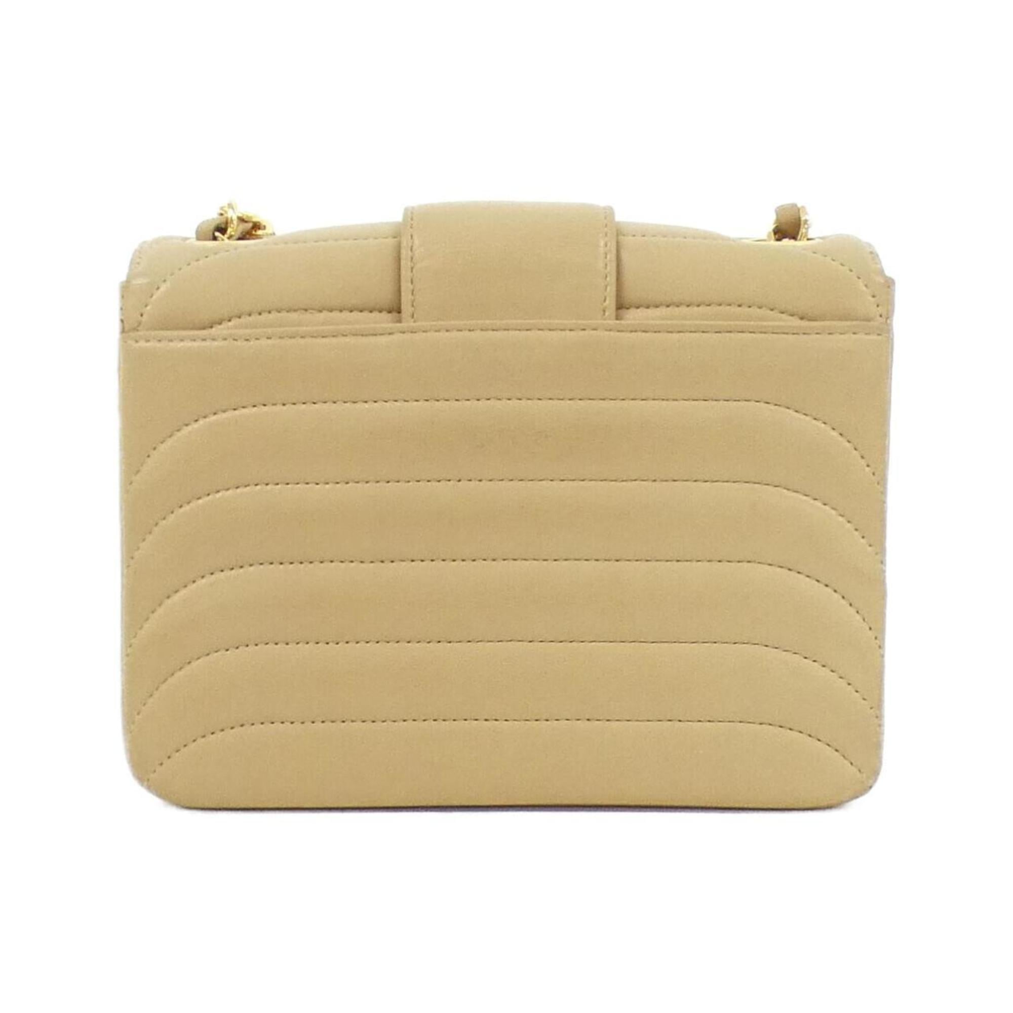 Chanel Beige Leather Shoulder Bag (Pre-Owned)