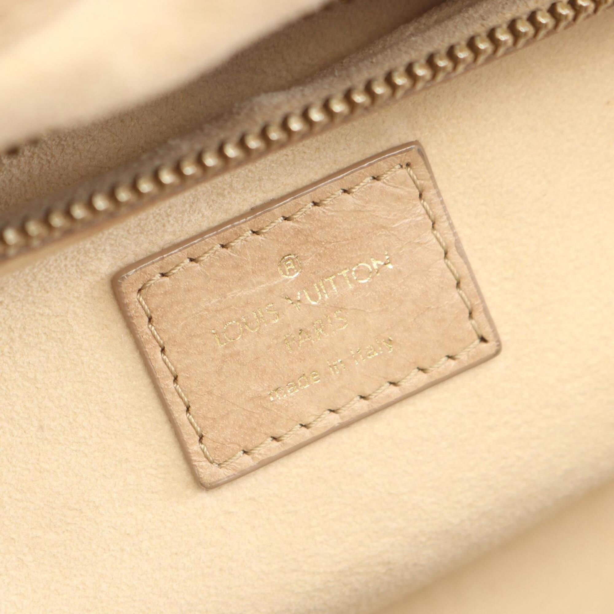 Louis Vuitton Beige Leather Handbag Shoulder Bag (Pre-Owned)