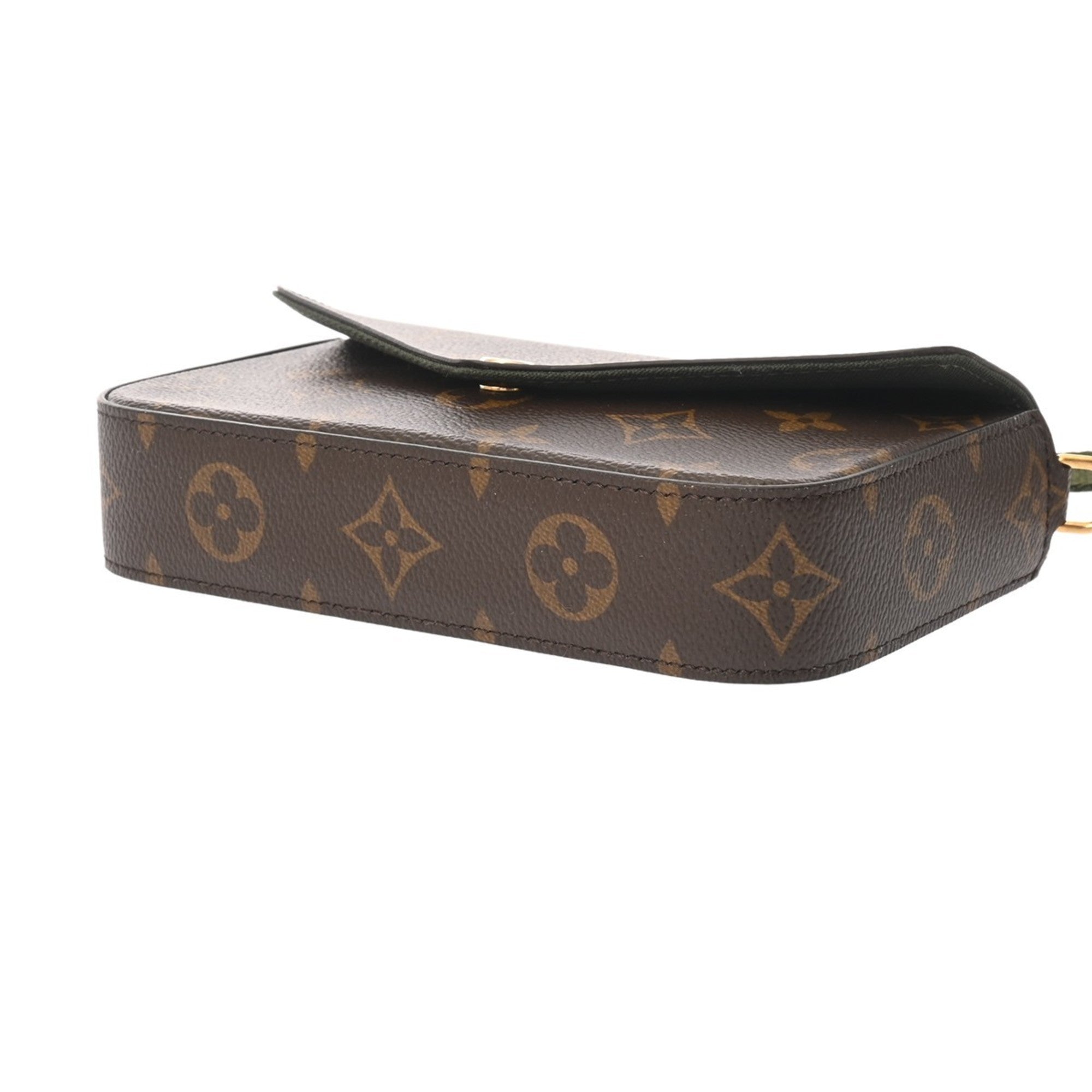Louis Vuitton Brown Khaki Monogram Pouch Shoulder Bag (Pre-Owned)