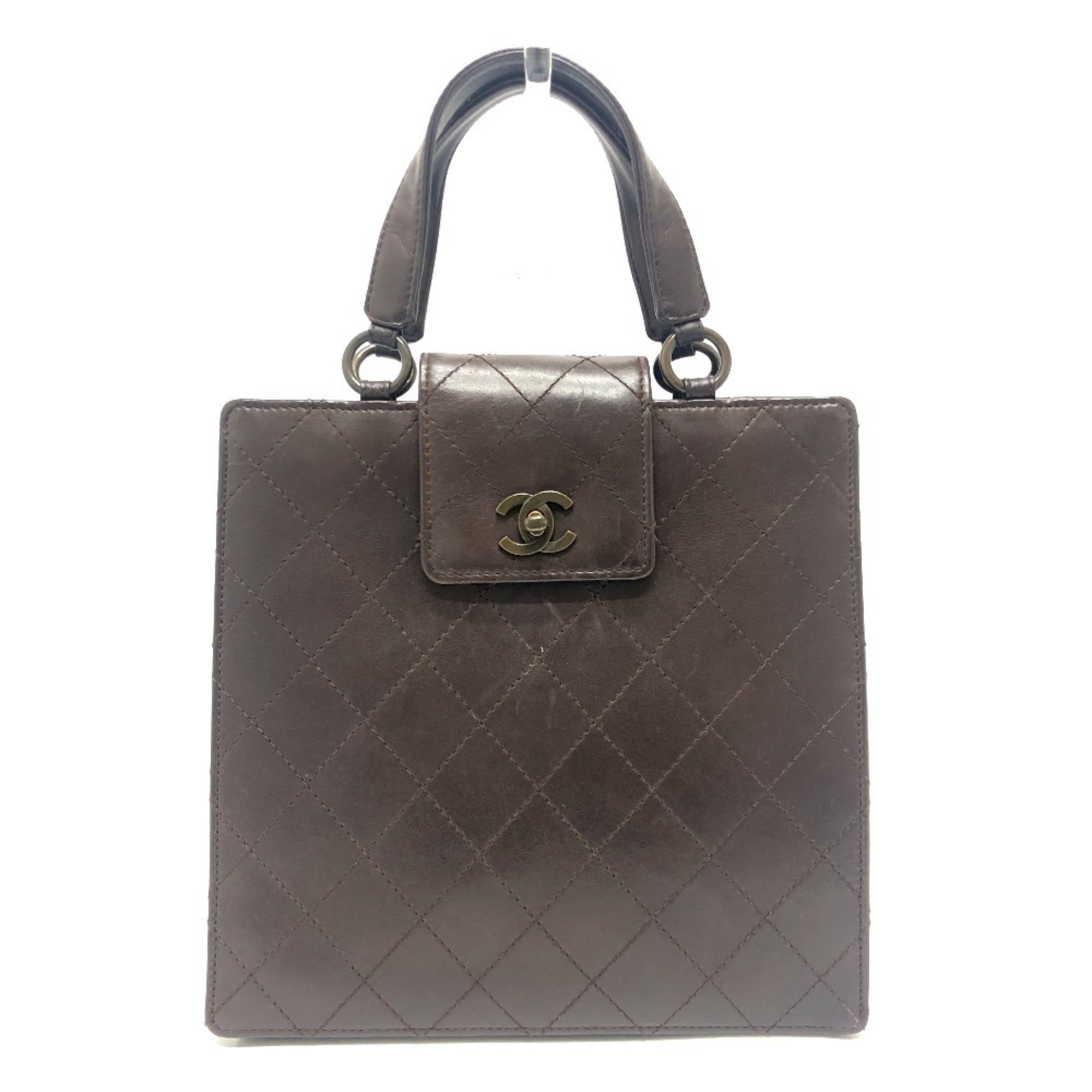 Chanel Brown Leather Handbag (Pre-Owned)