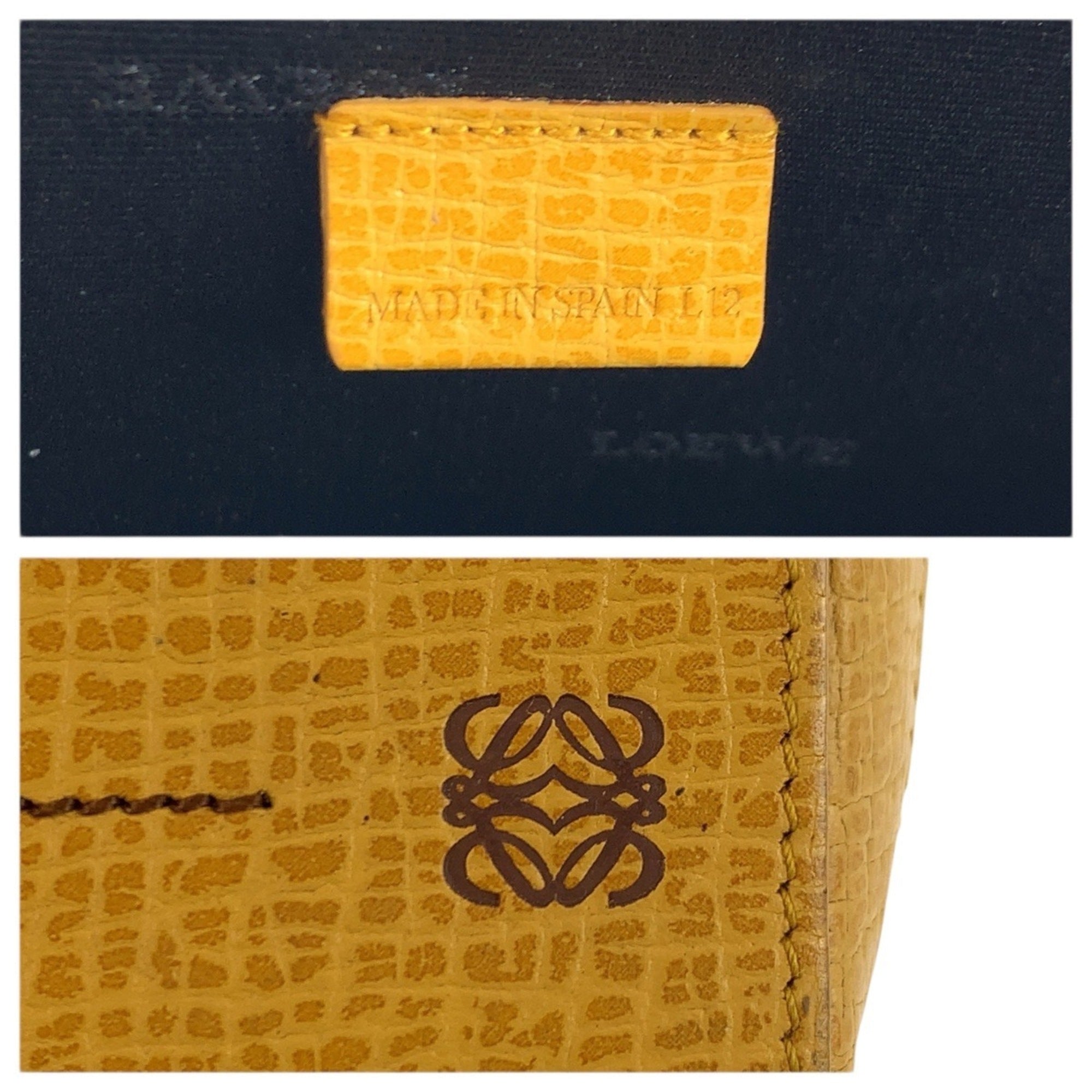 Loewe Yellow Leather Handbag Pouch (Pre-Owned)