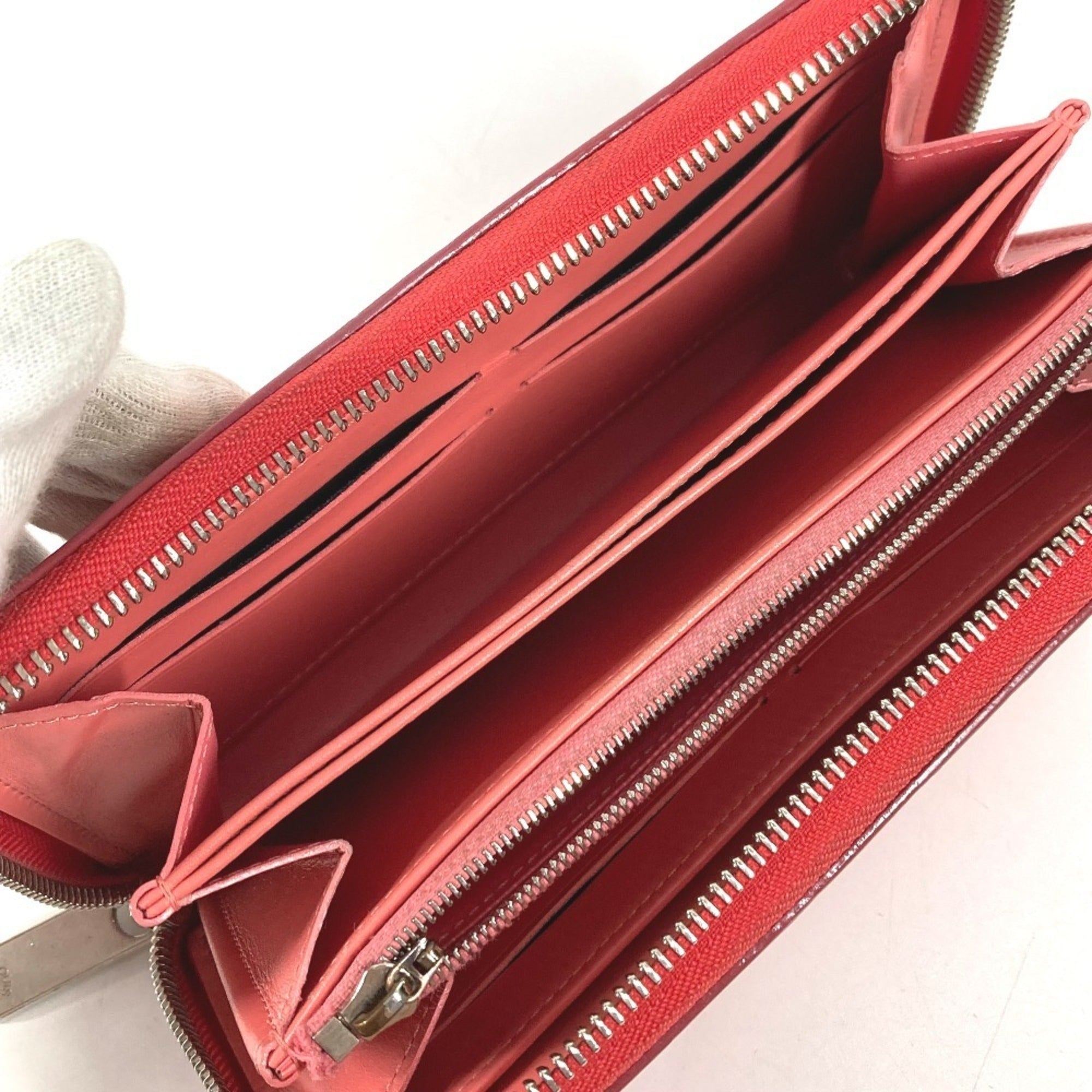 Louis Vuitton Galle Pink Poppy Petal Monogram Vernis Rayures Long Wallet (Bi-Fold) (Pre-Owned)