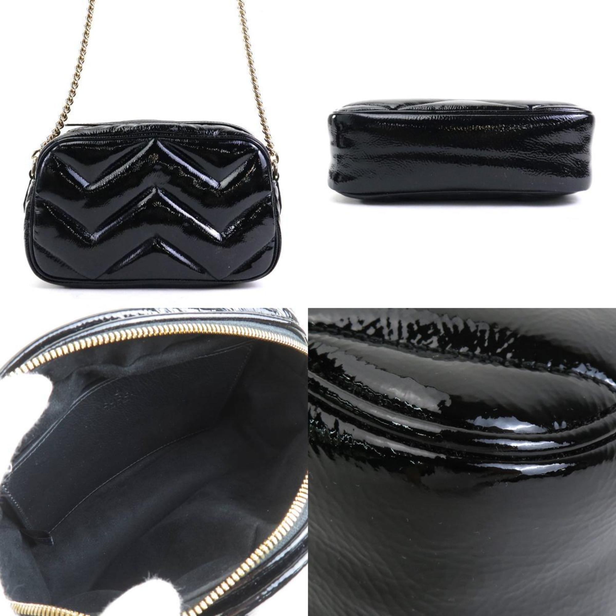 Gucci Black Patent Leather Shoulder Bag (Pre-Owned)