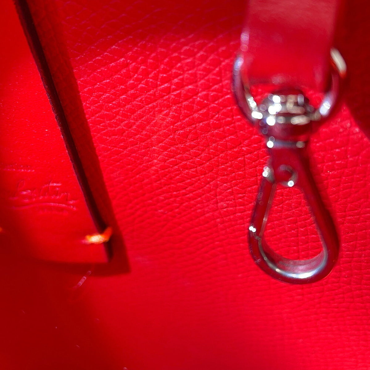 Christian Louboutin Neon Orange Leather Handbag (Pre-Owned)