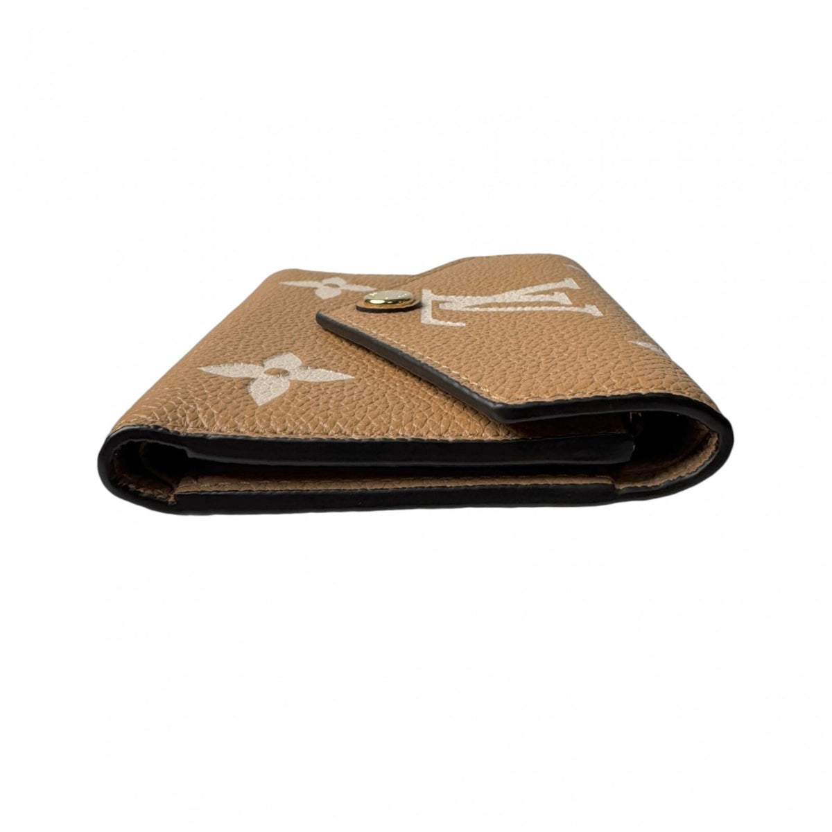 Louis Vuitton Beige Camel Leather Wallet (Tri-Fold) (Pre-Owned)