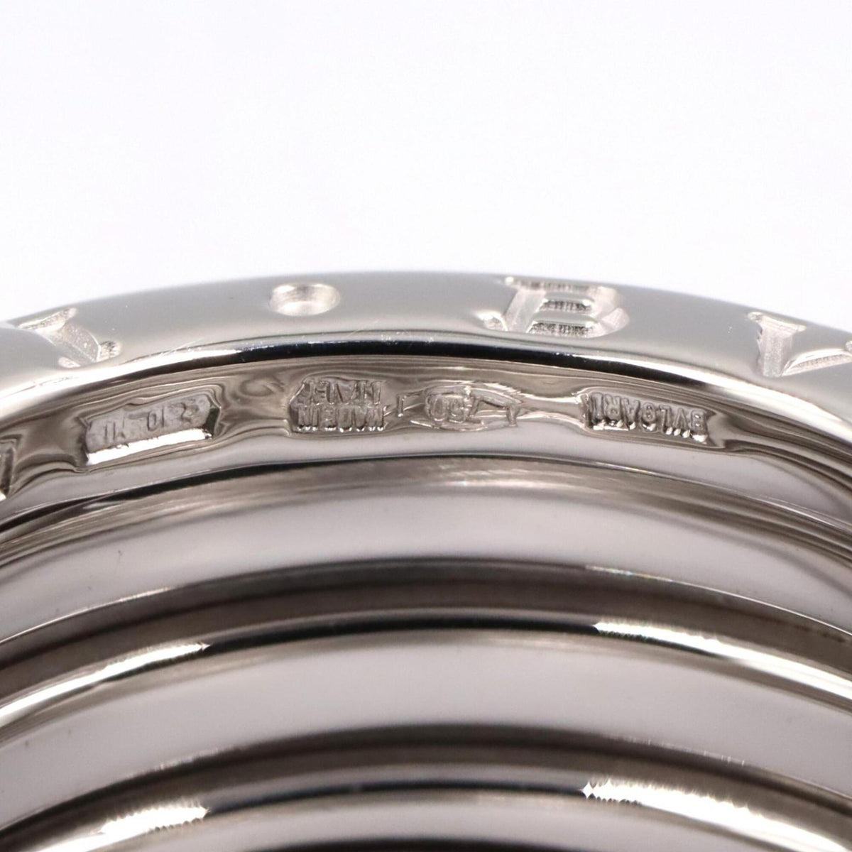 Bvlgari Silver White Gold (18K) Band Ring (Pre-Owned)