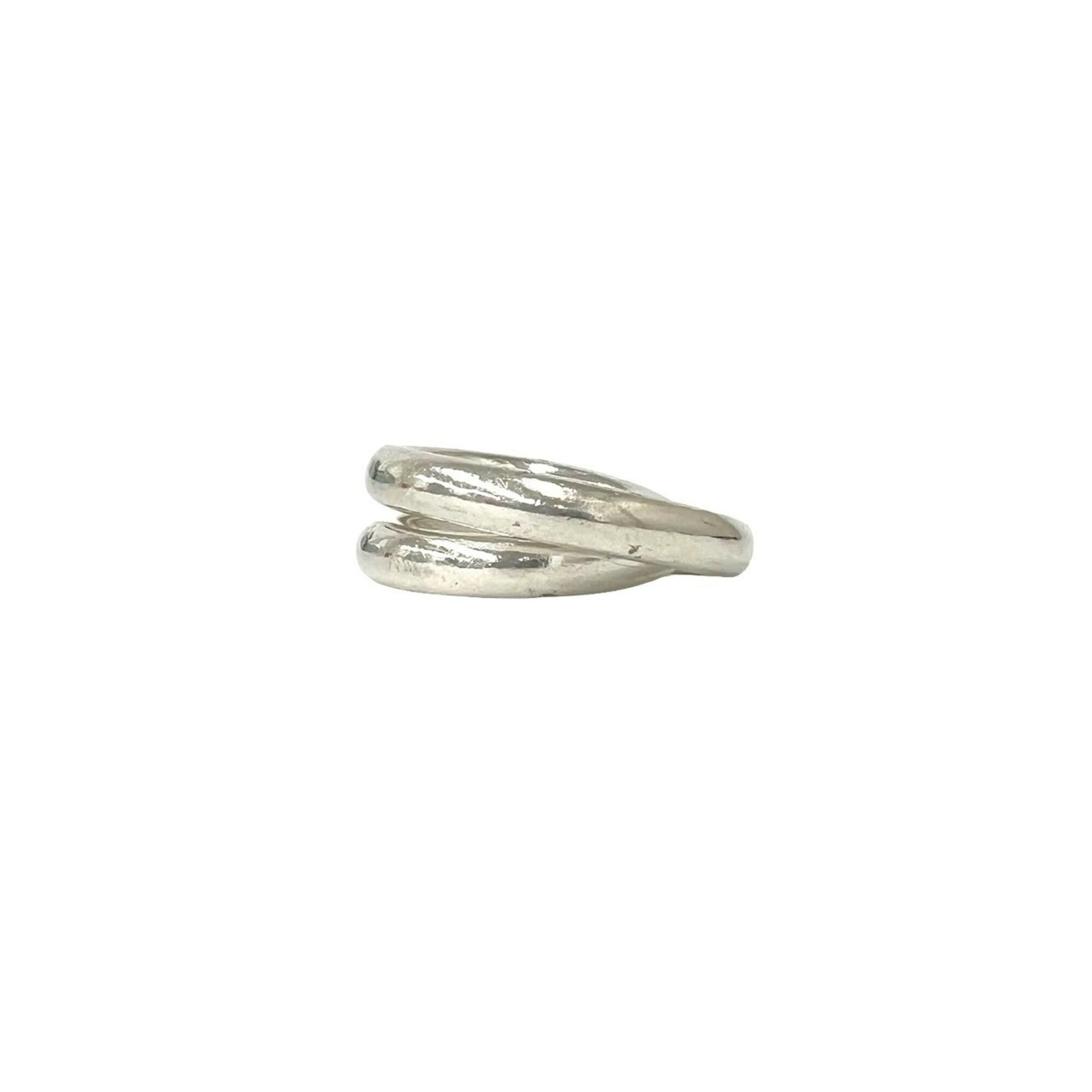 Hermes Silver Silver 925 Band Ring (Pre-Owned)