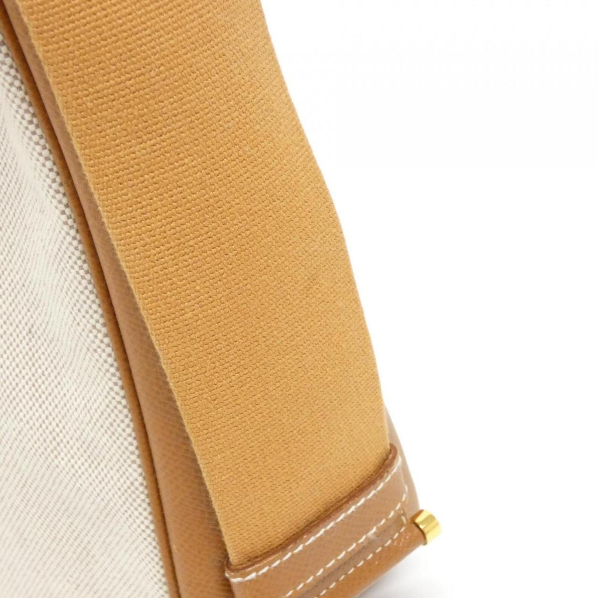 Hermes Gold Toile H Courchevel Leather Handbag (Pre-Owned)