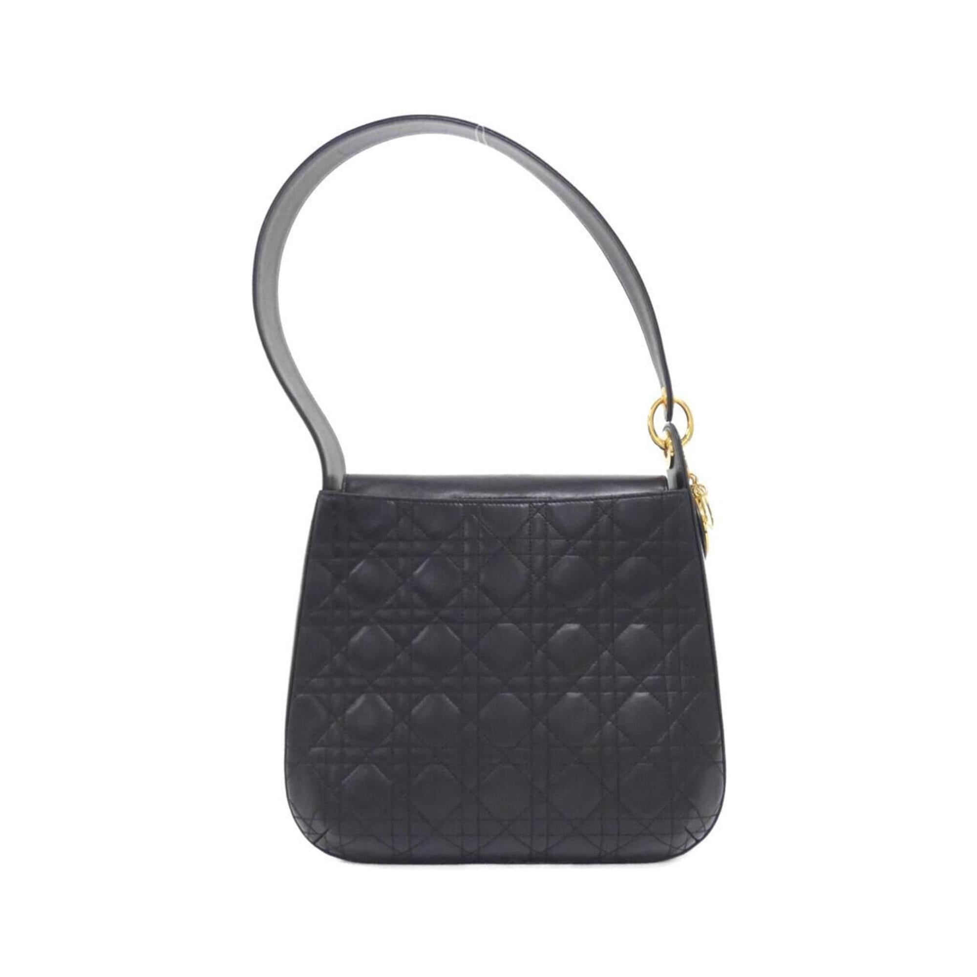 Christian Dior Black Leather Shoulder Bag (Pre-Owned)
