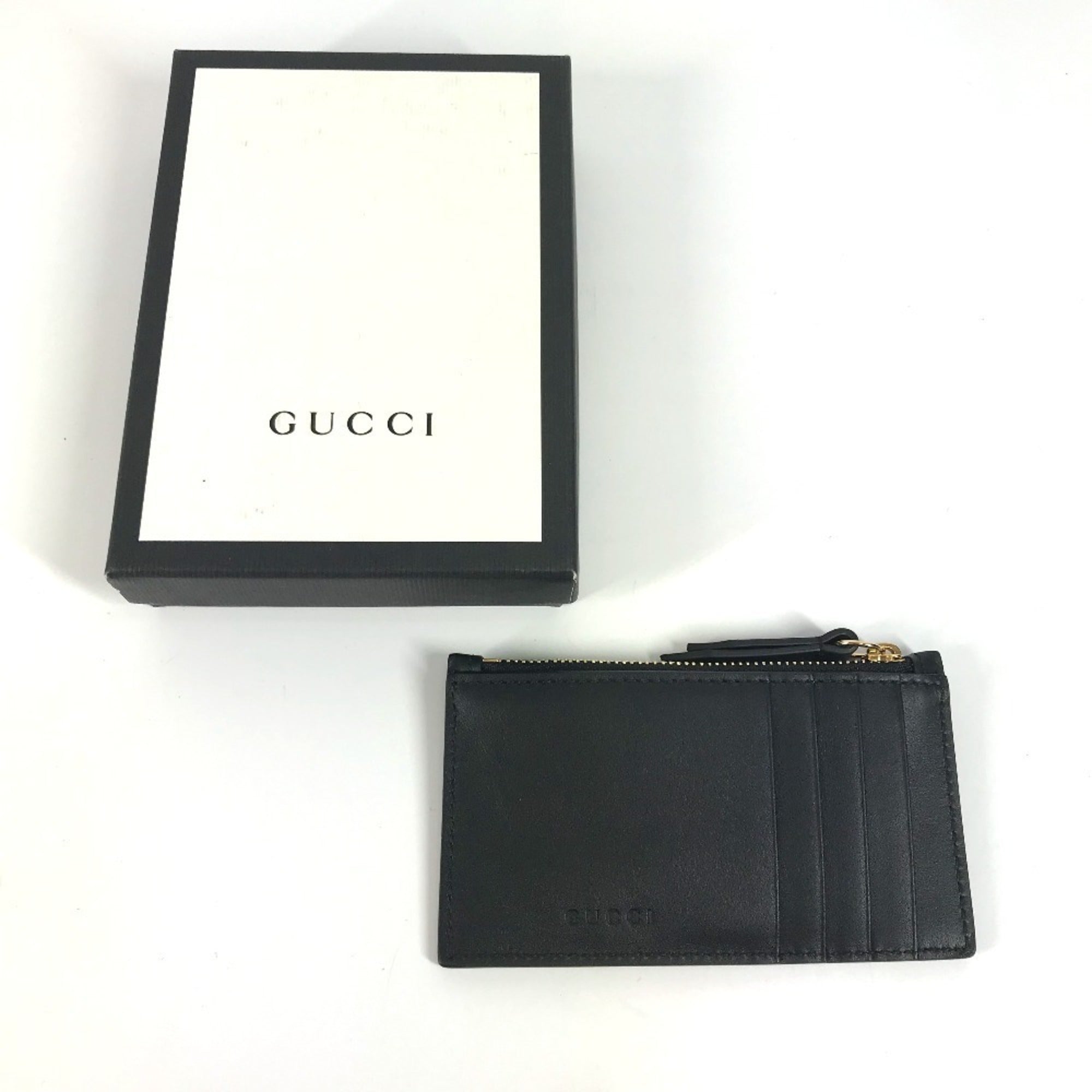 Gucci Black Leather Coin Purse/Coin Case (Pre-Owned)