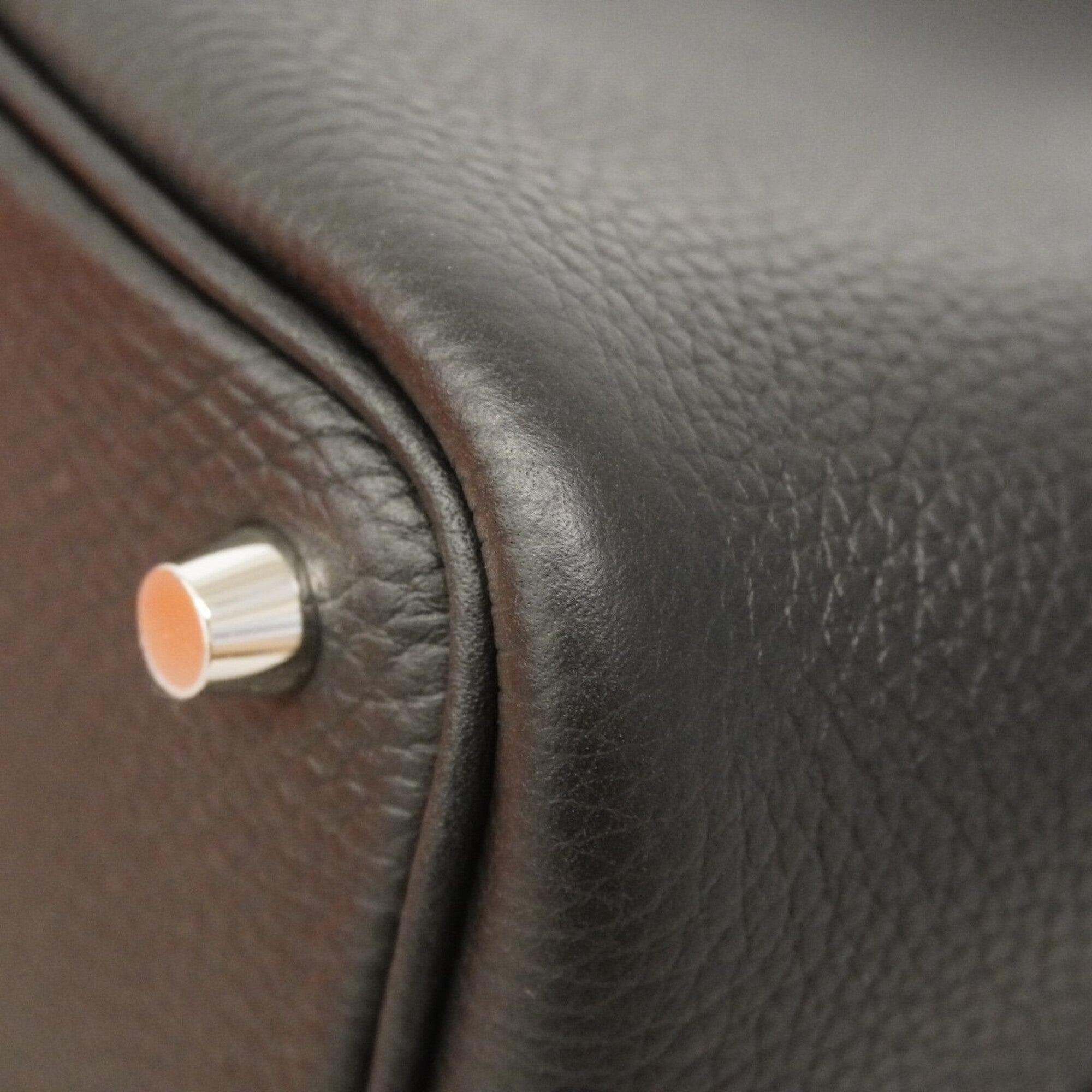Hermes Black Taurillon Clemence Leather Handbag (Pre-Owned)