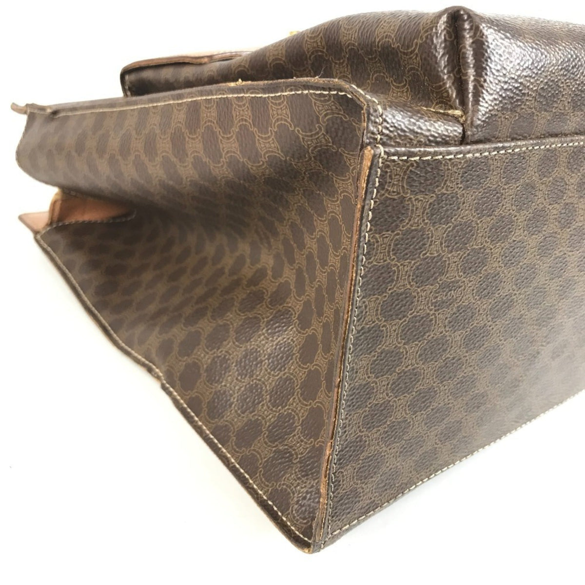Celine Brown Leather Handbag Tote Bag (Pre-Owned)