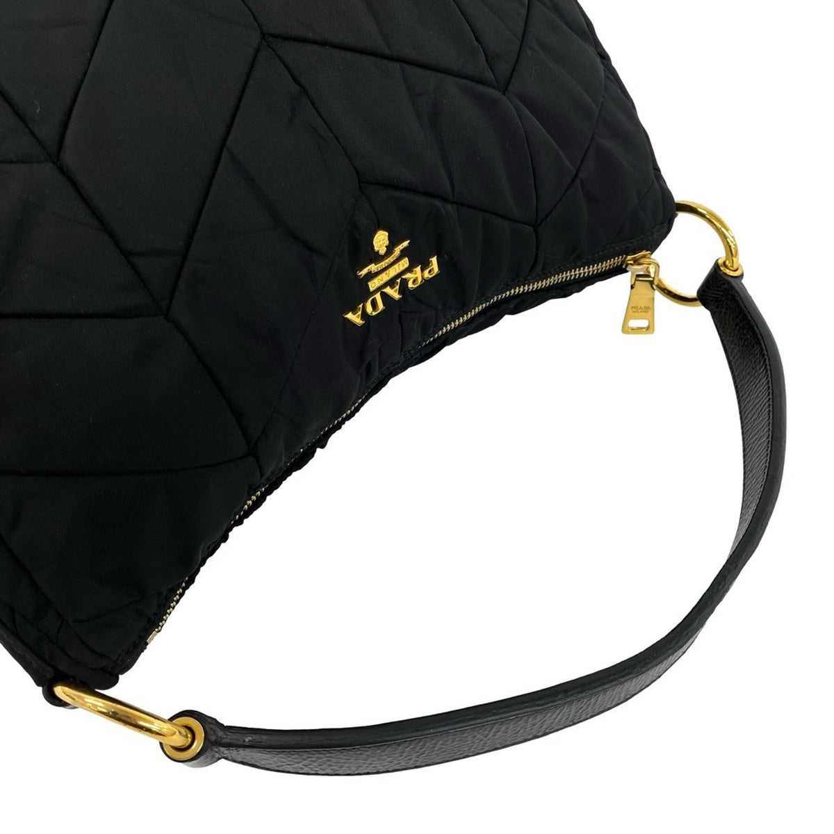 Prada Black Nylon Handbag Shoulder Bag (Pre-Owned)