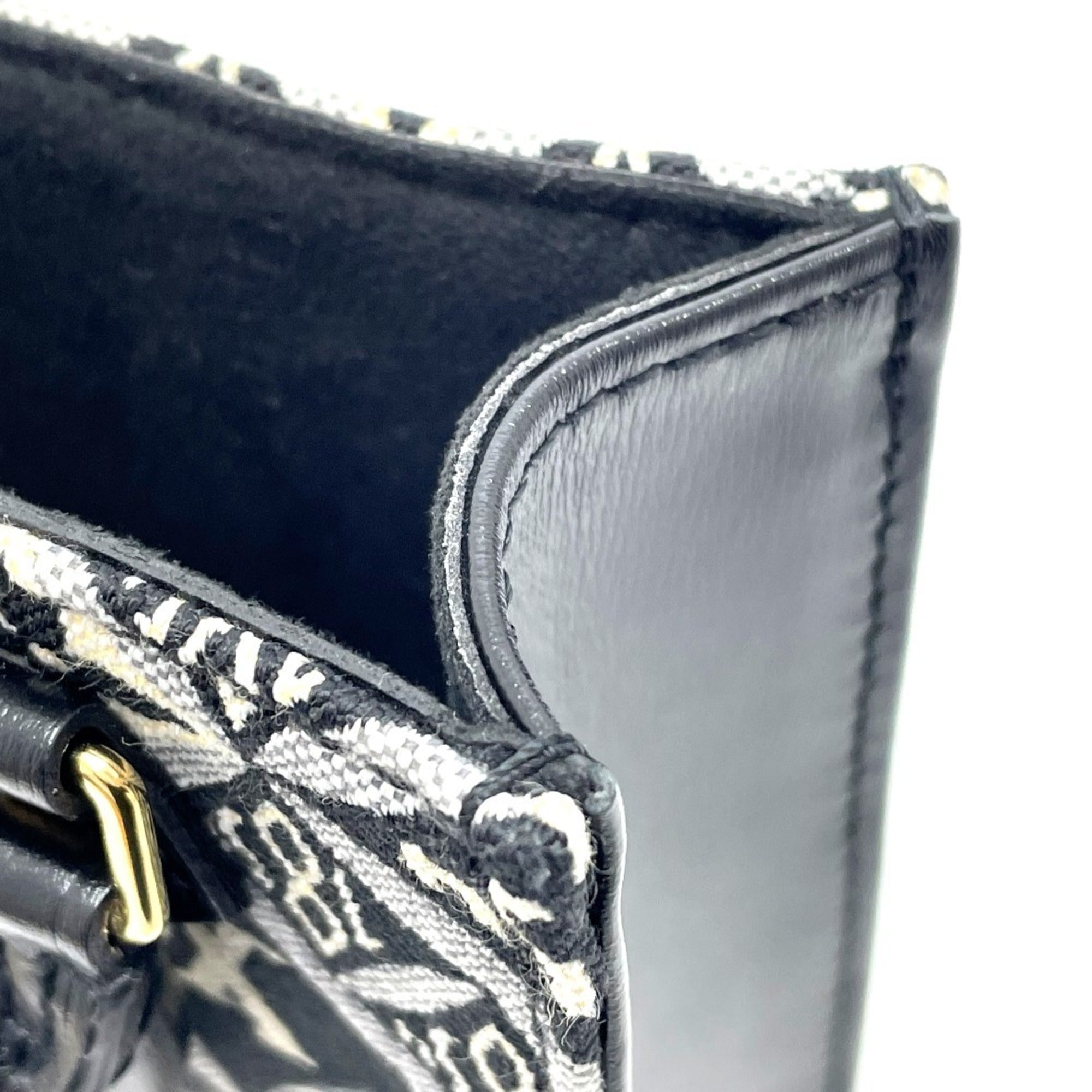 Louis Vuitton Black Blue Jacquard Handbag (Pre-Owned)