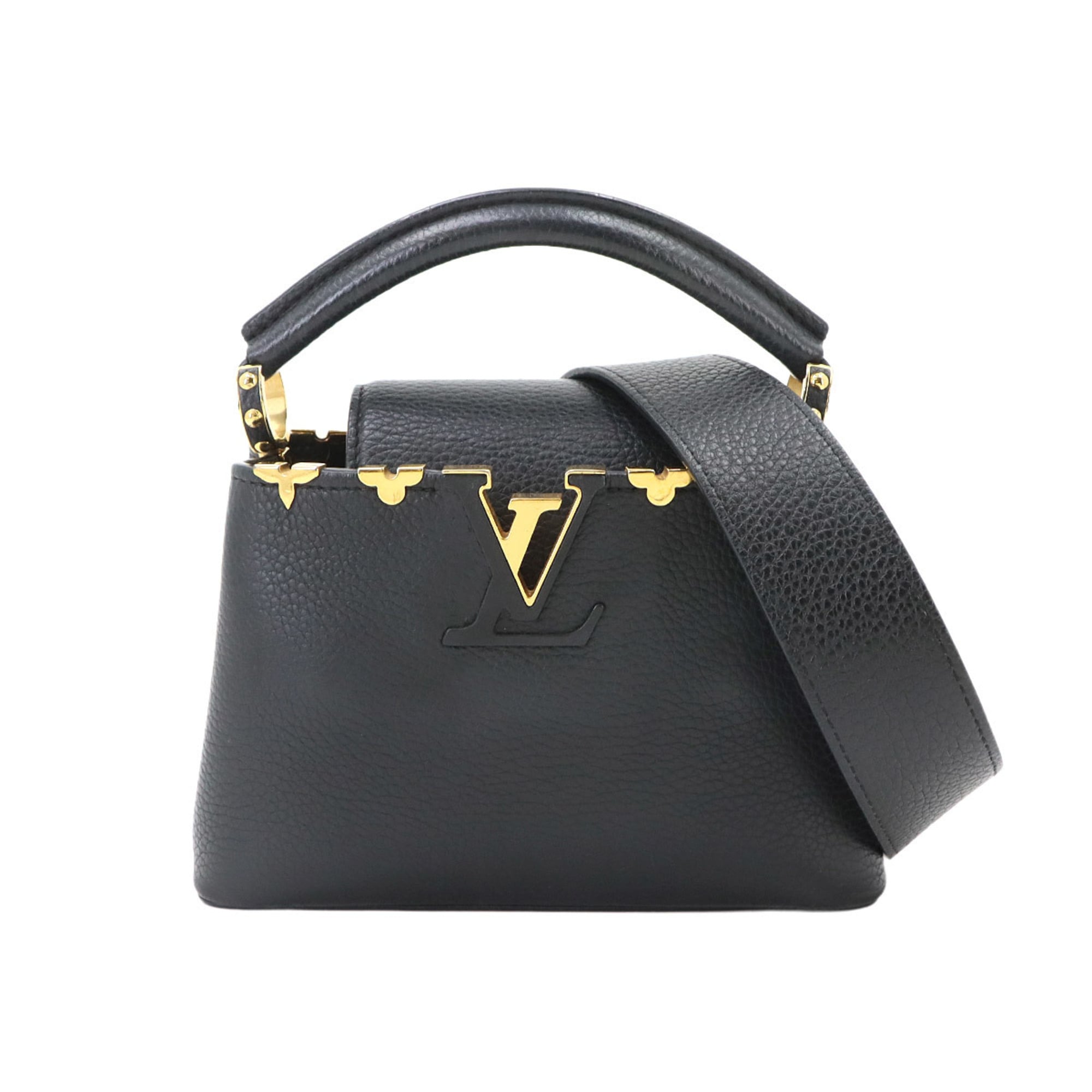 Louis Vuitton Black Capucines Noir Handbag (Pre-Owned)