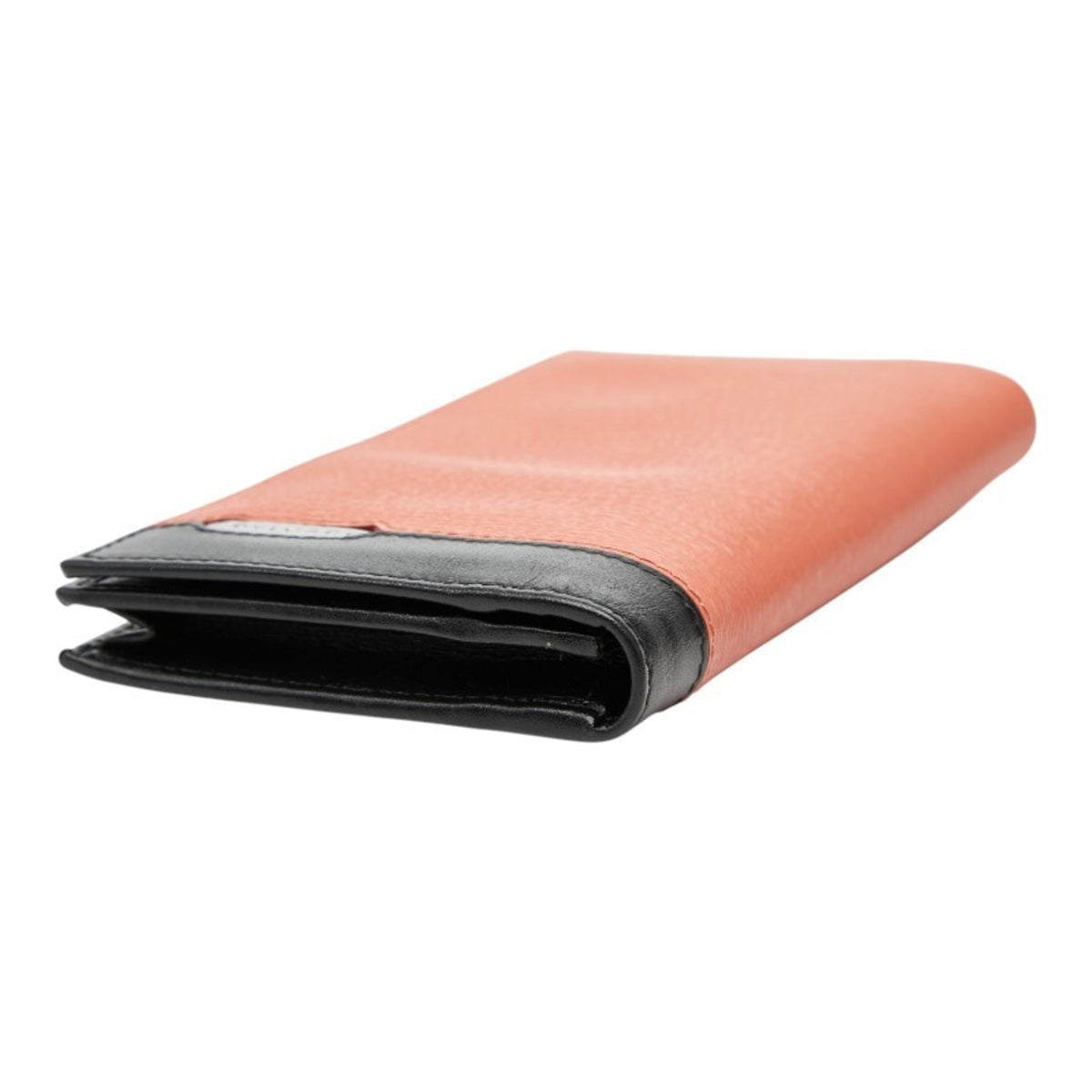 Bvlgari Black Orange Leather Long Wallet (Bi-Fold) (Pre-Owned)