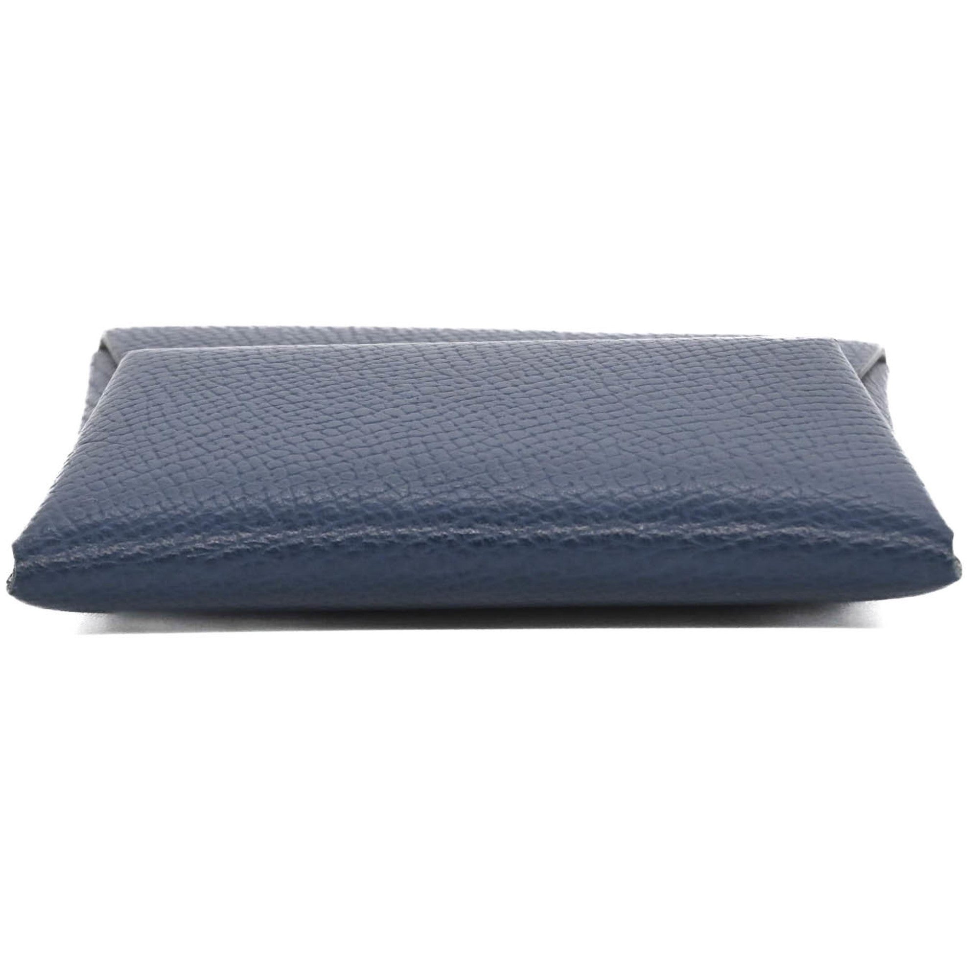 Hermes Light Green Navy Epsom Leather Coin Purse/Coin Case (Pre-Owned)