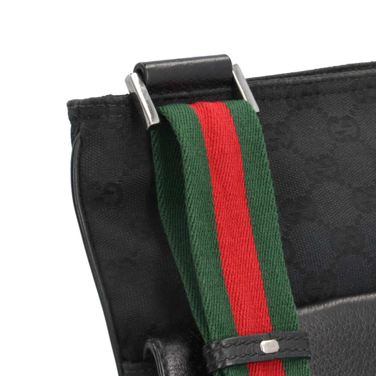 Gucci Black Gg Canvas Shoulder Bag (Pre-Owned)