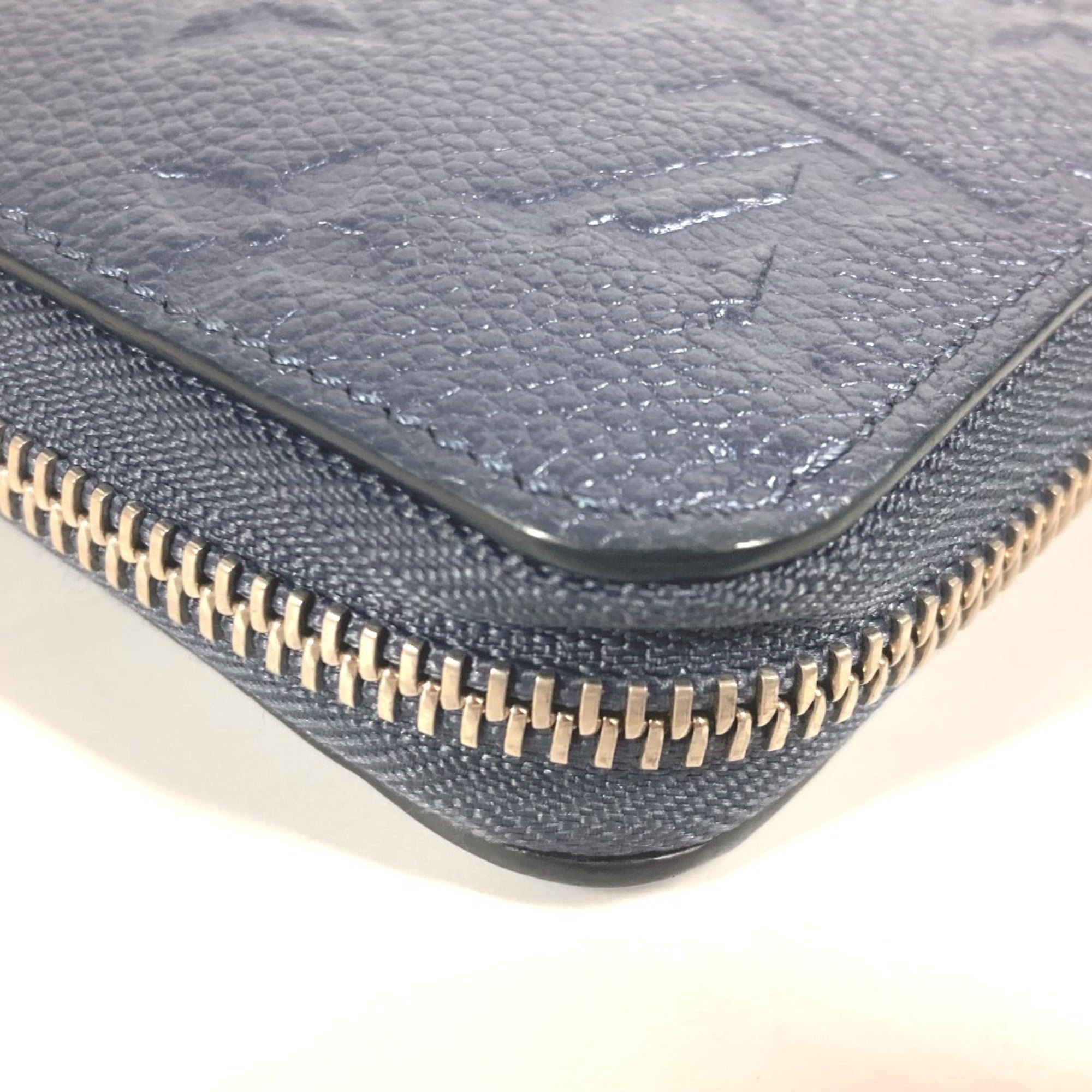 Louis Vuitton Blue Monogram Empreinte Leather Long Wallet (Bi-Fold) (Pre-Owned)