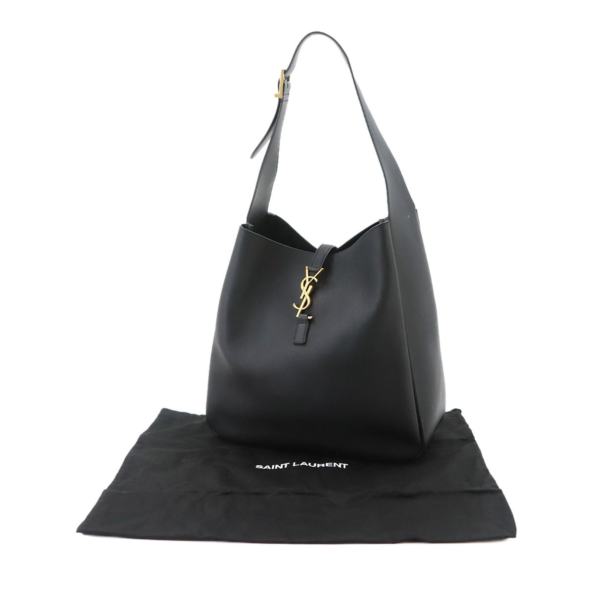 Saint Laurent Black Leather Handbag Shoulder Bag (Pre-Owned)