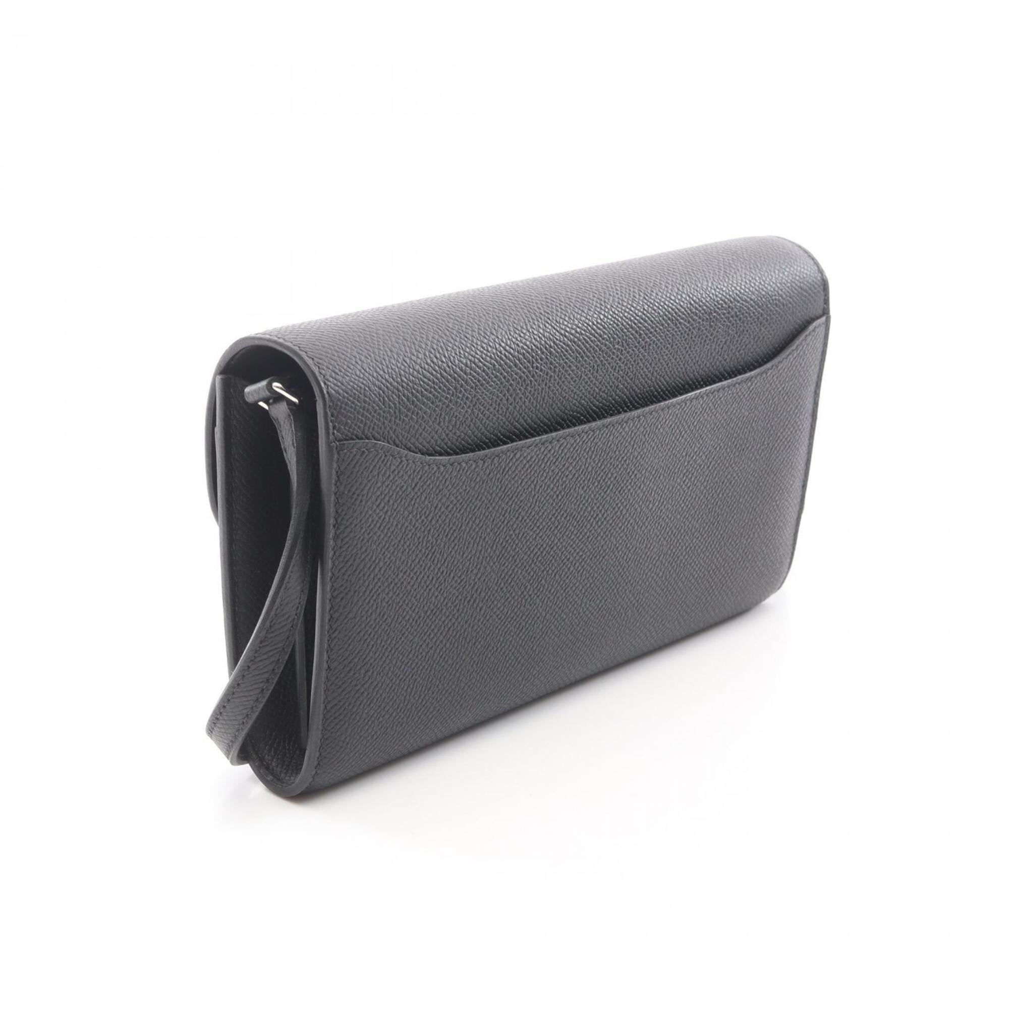 Hermes Black Epsom Leather Handbag Shoulder Bag (Pre-Owned)
