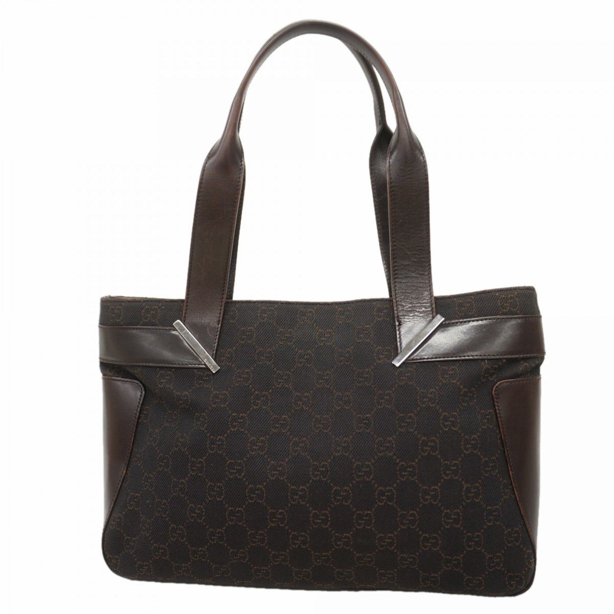 Gucci Dark Brown Denim Tote Bag (Pre-Owned)