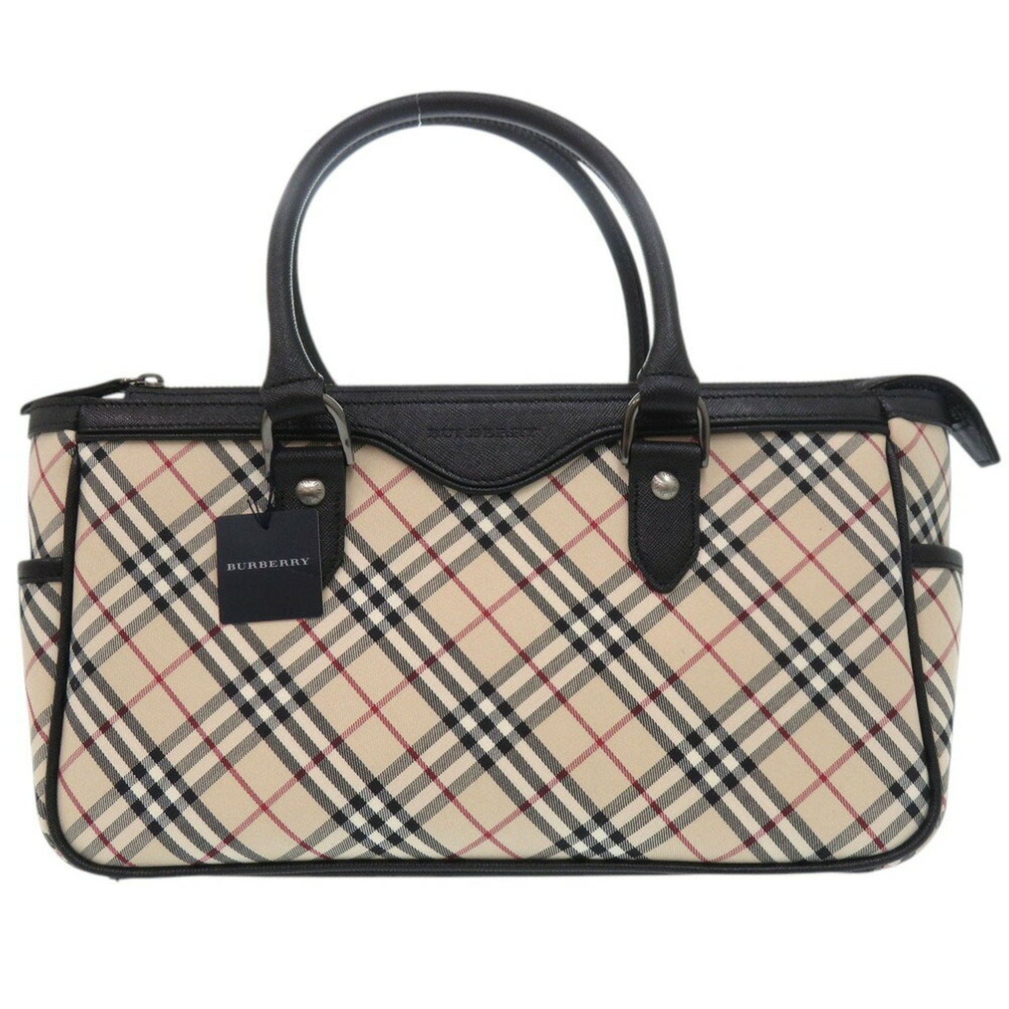 Burberry Multi-Color Leather Cotton Handbag (Pre-Owned)