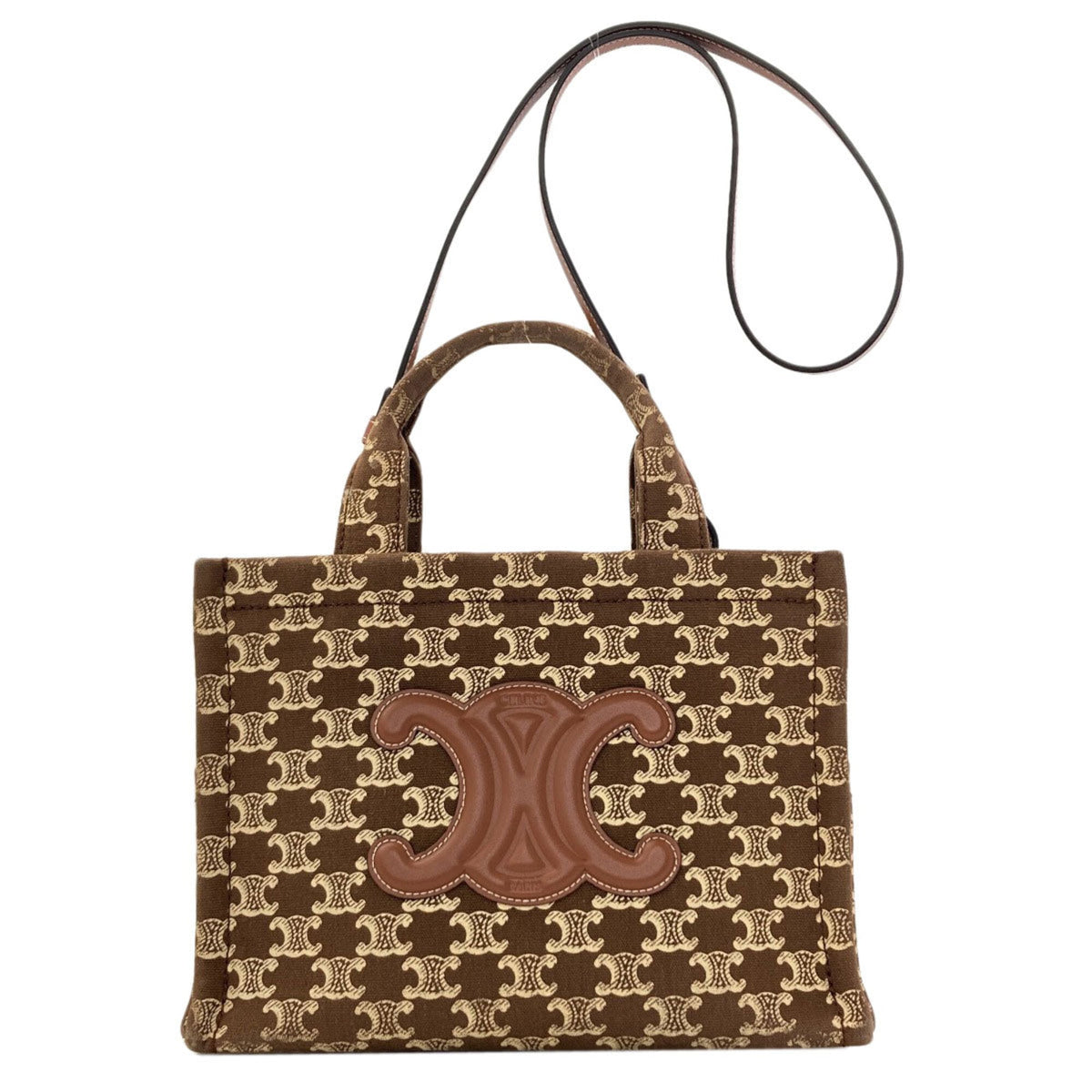 Celine Brown Canvas Handbag (Pre-Owned)