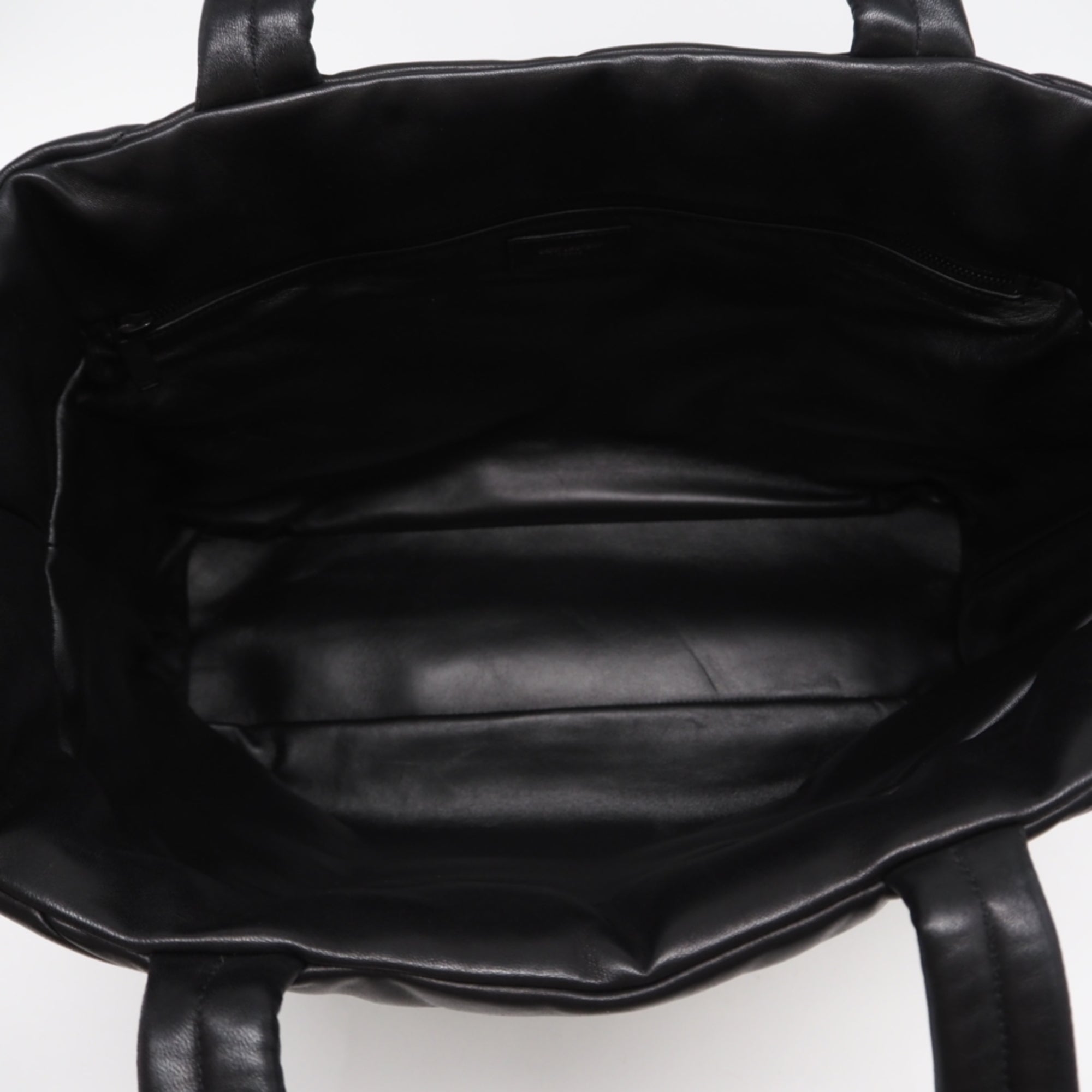 Yves Saint Laurent Black Leather Handbag Tote Bag (Pre-Owned)