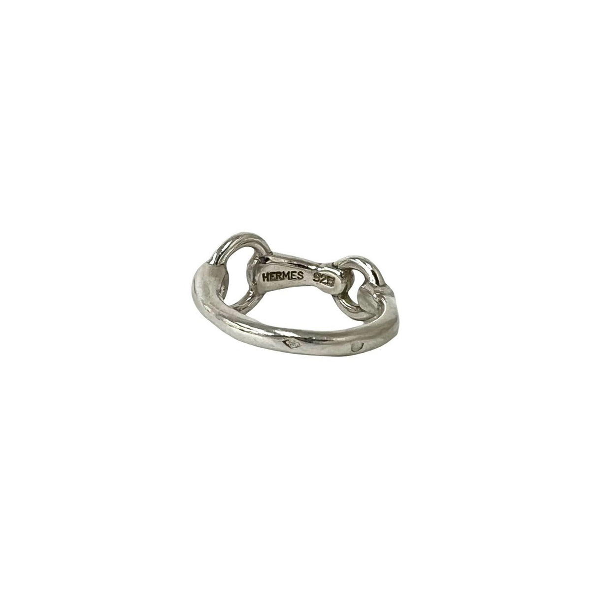 Hermes Silver Silver 925 Band Ring (Pre-Owned)