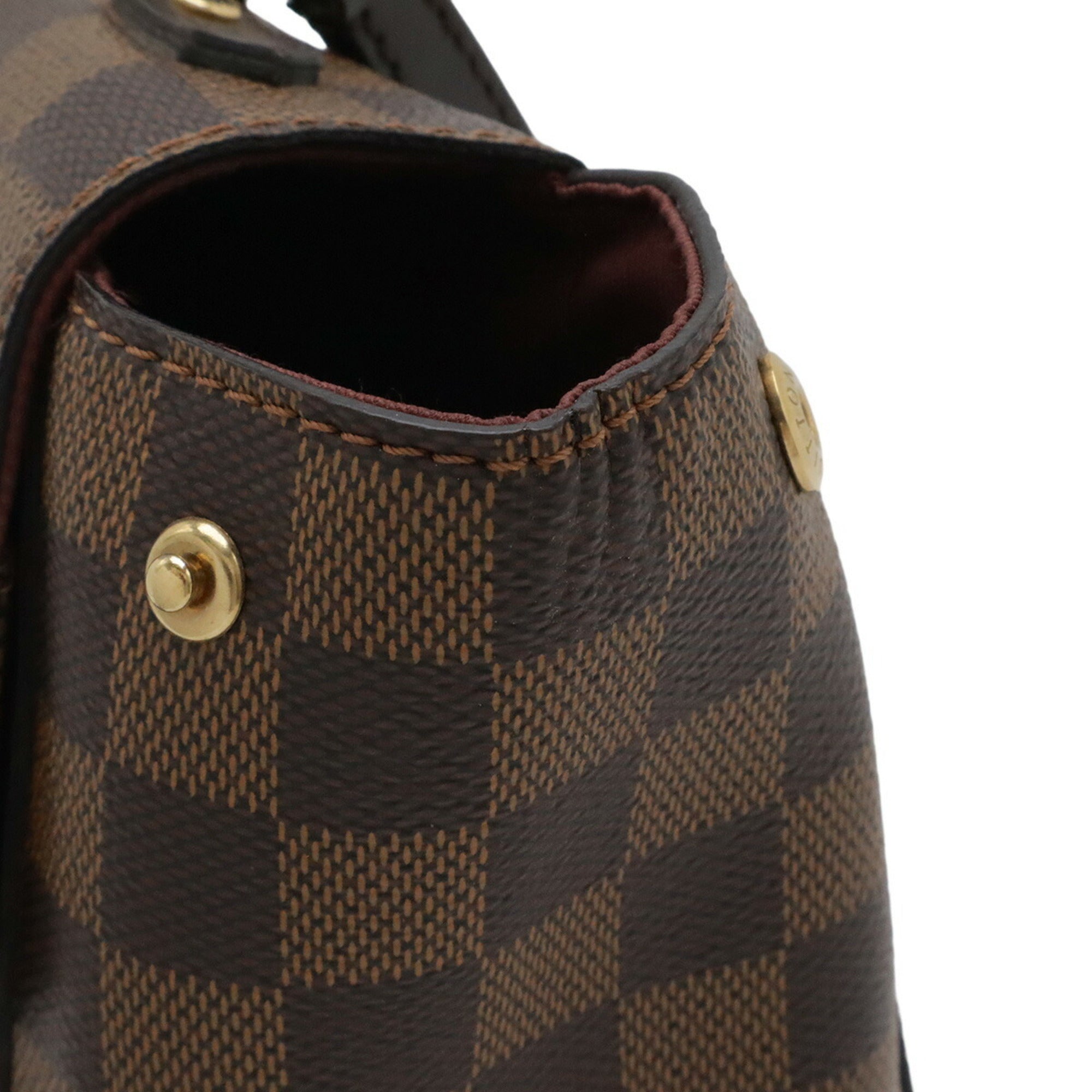 Louis Vuitton Bordeaux Brown Pvc Coated Canvas Leather Handbag Shoulder Bag (Pre-Owned)