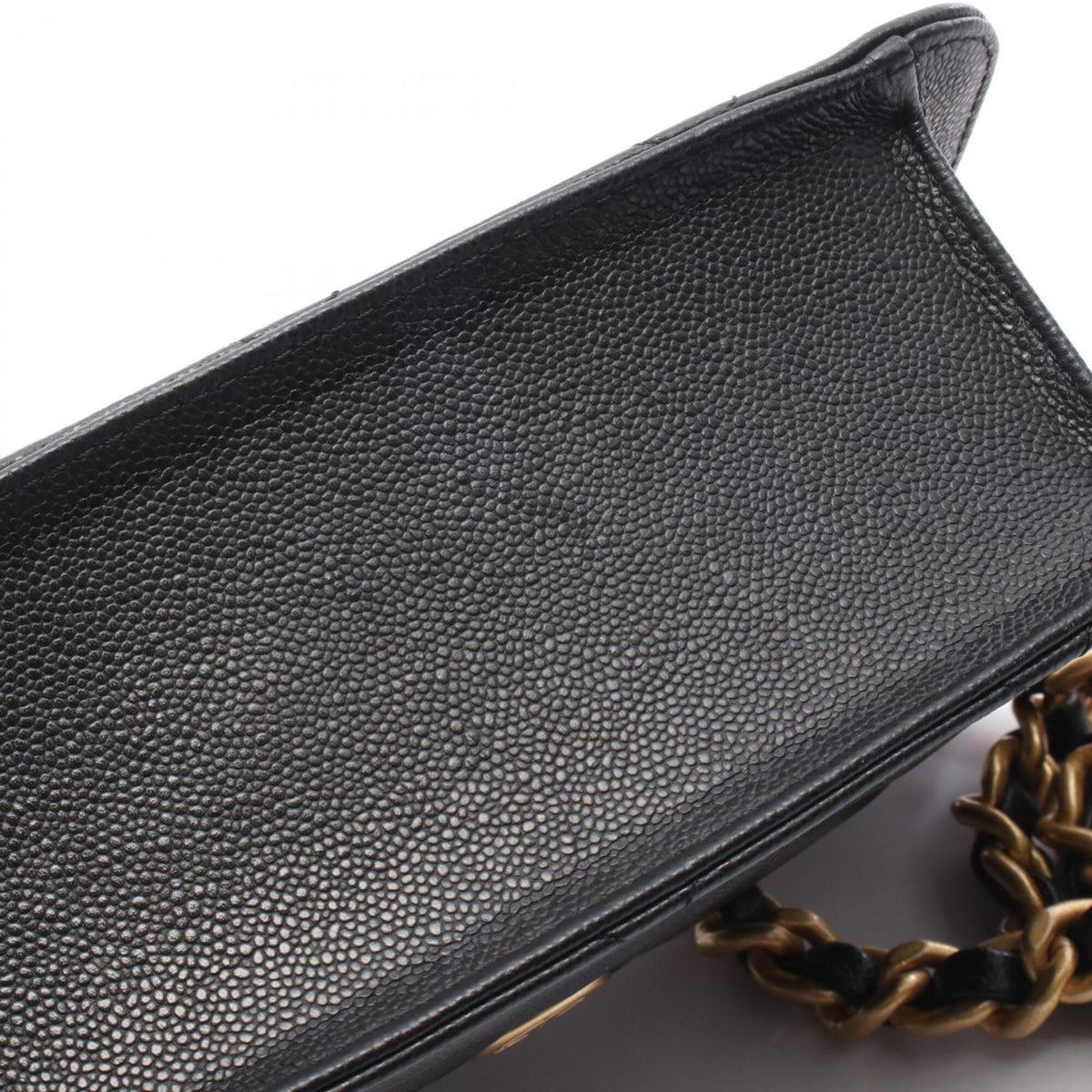 Chanel Matelasse Black Grained Calfskin Handbag Shoulder Bag (Pre-Owned)