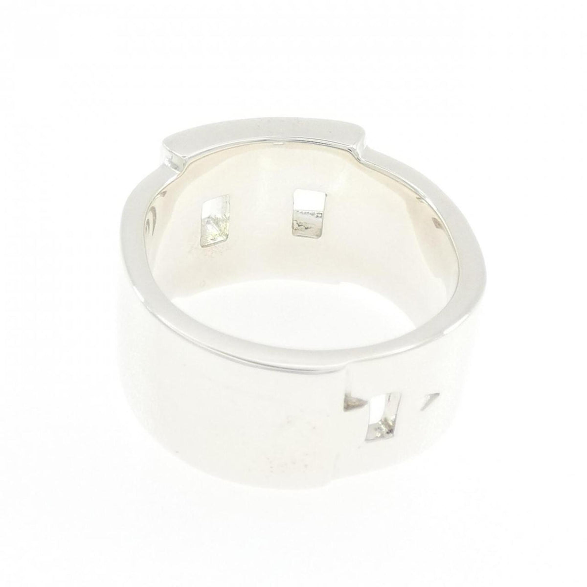 Hermes Silver 925 Band Ring (Pre-Owned)