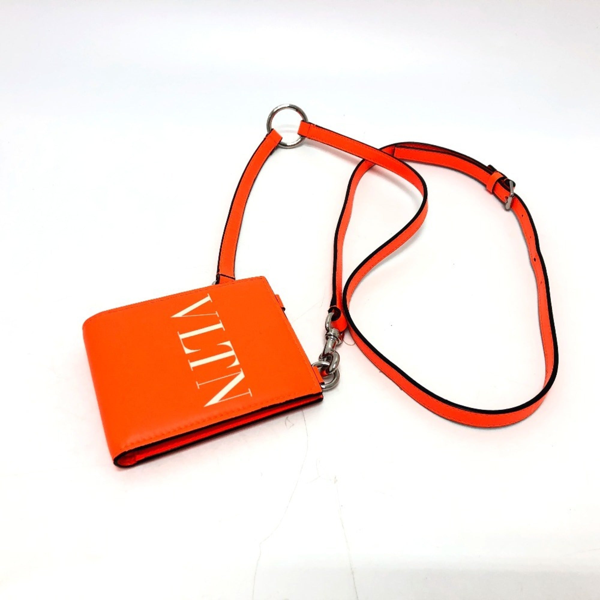 Valentino Orange Leather Wallet (Bi-Fold) (Pre-Owned)