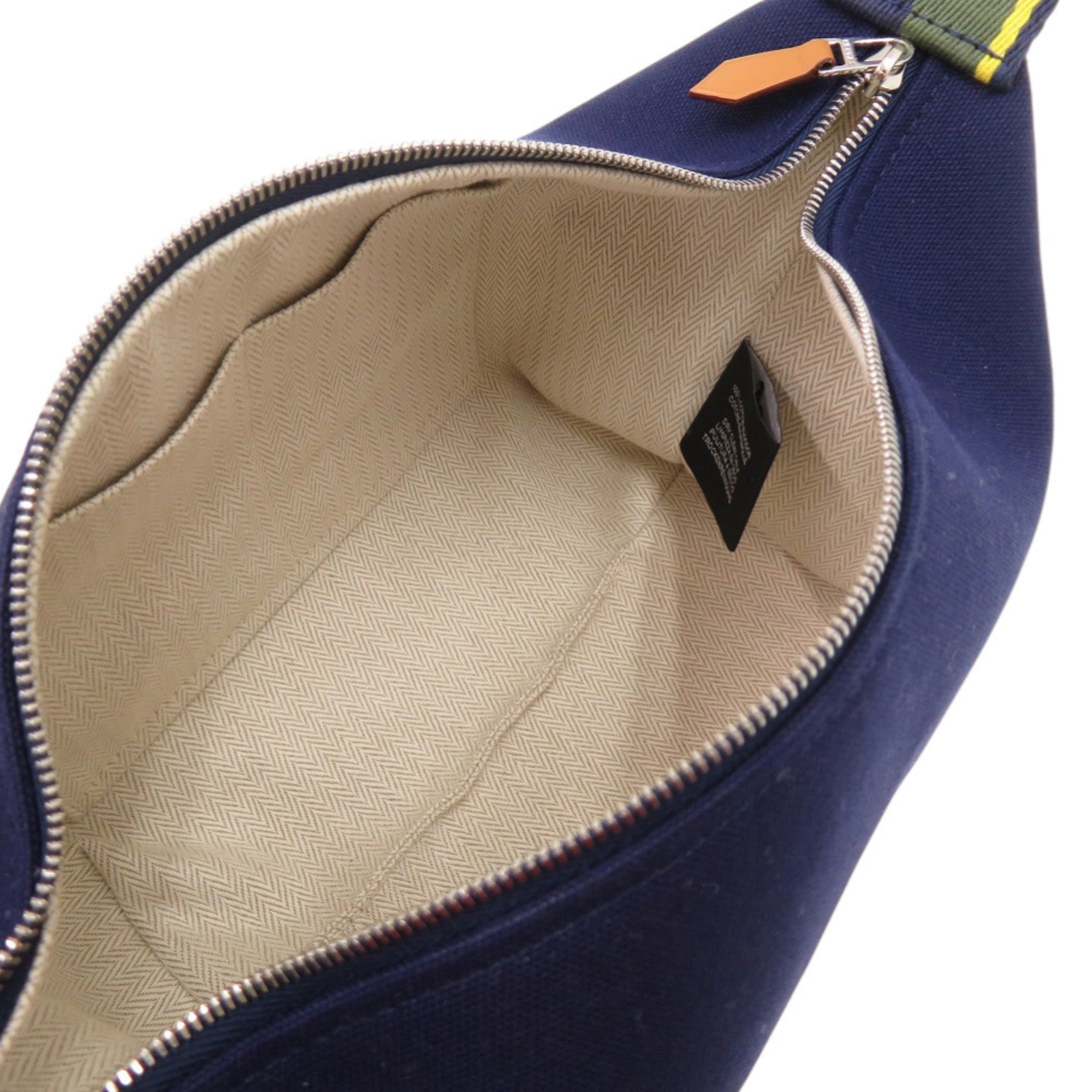 Hermes Green Yellow Cotton Polyester Handbag (Pre-Owned)