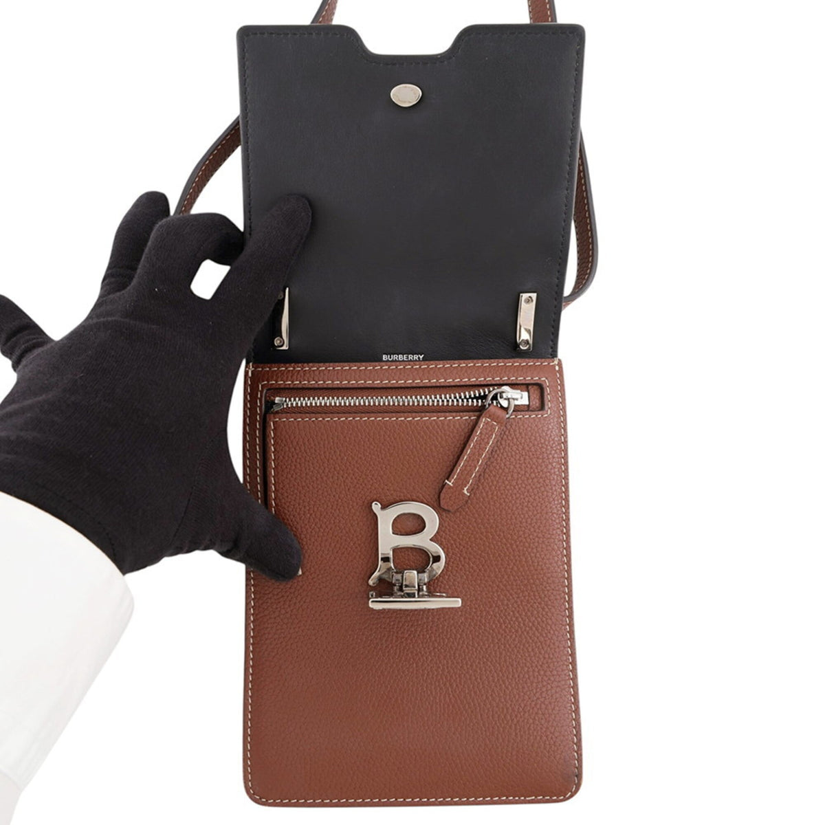 Burberry Brown Leather Shoulder Bag (Pre-Owned)