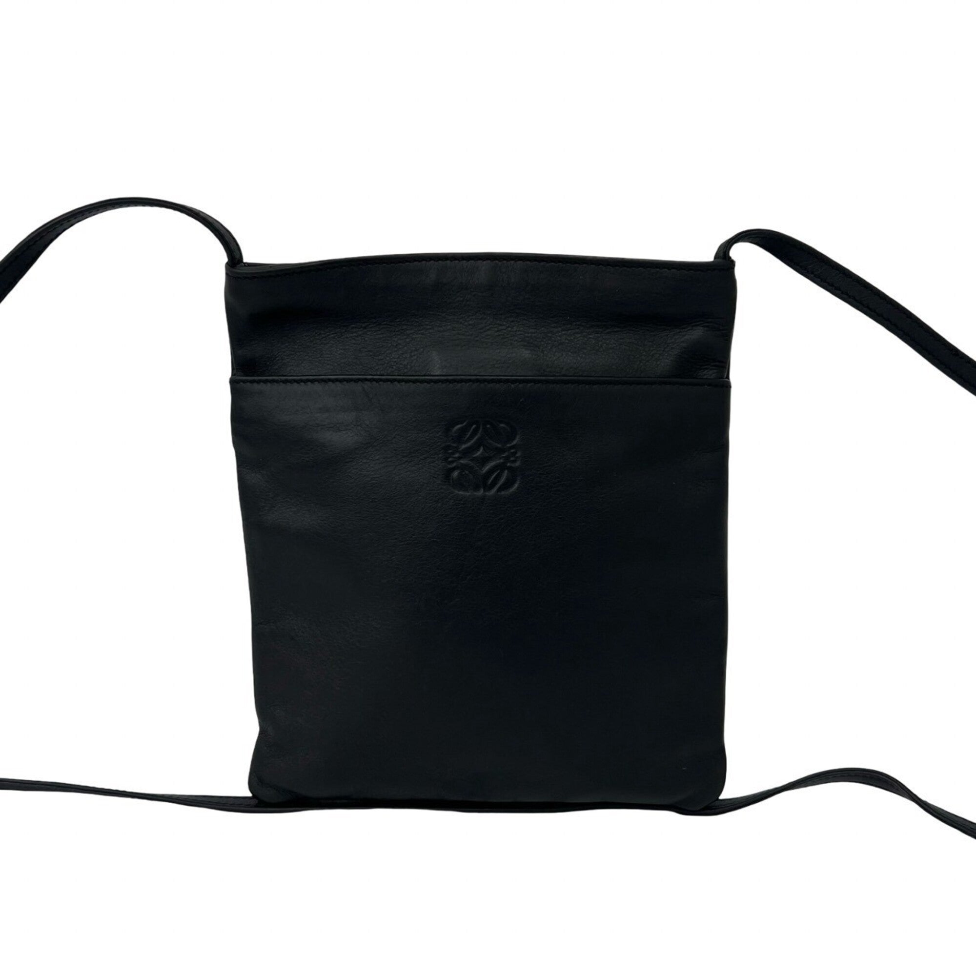 Loewe Black Leather Pochette Shoulder Bag (Pre-Owned)