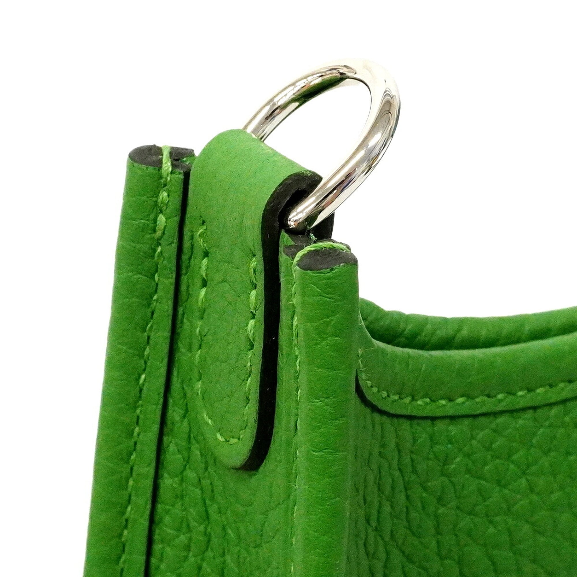 Hermes Green Taurillon Clemence Leather Shoulder Bag (Pre-Owned)