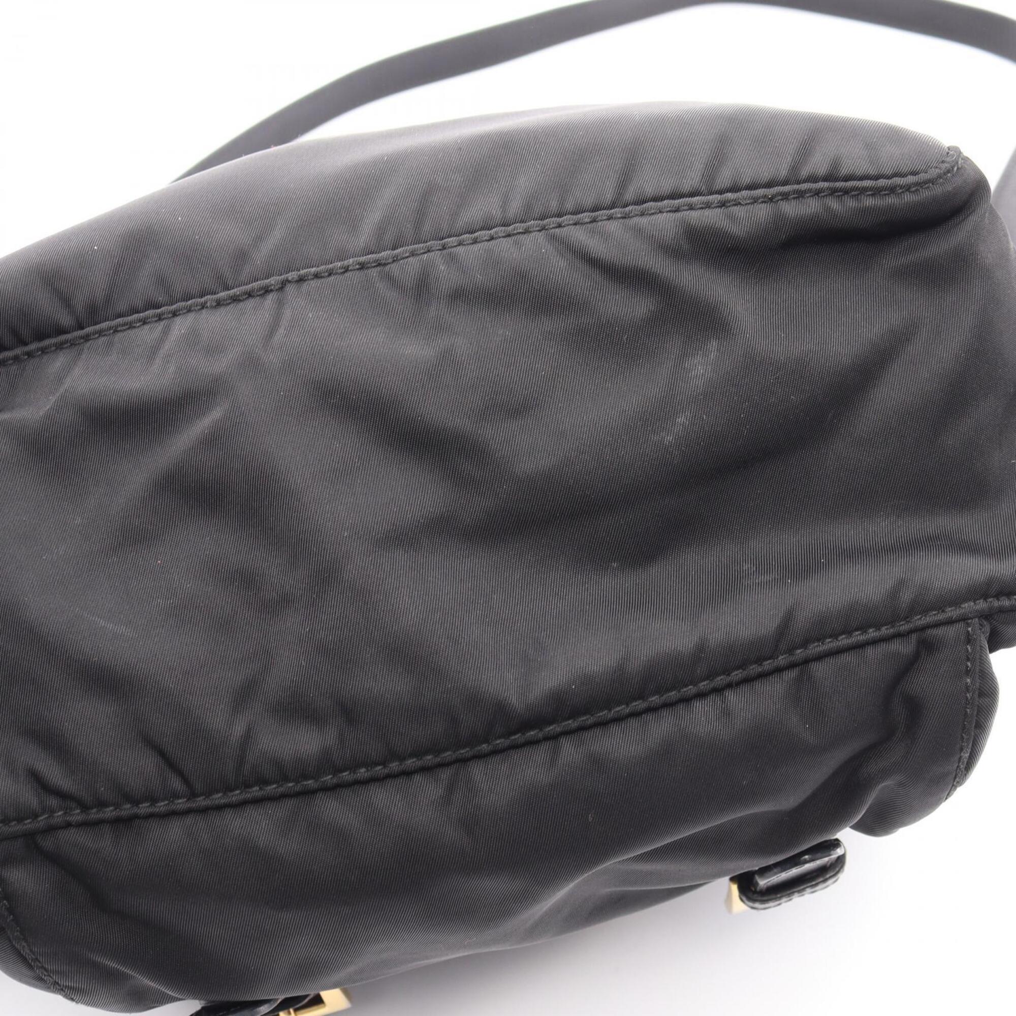 Prada Black Nylon Saffiano Shoulder Bag (Pre-Owned)