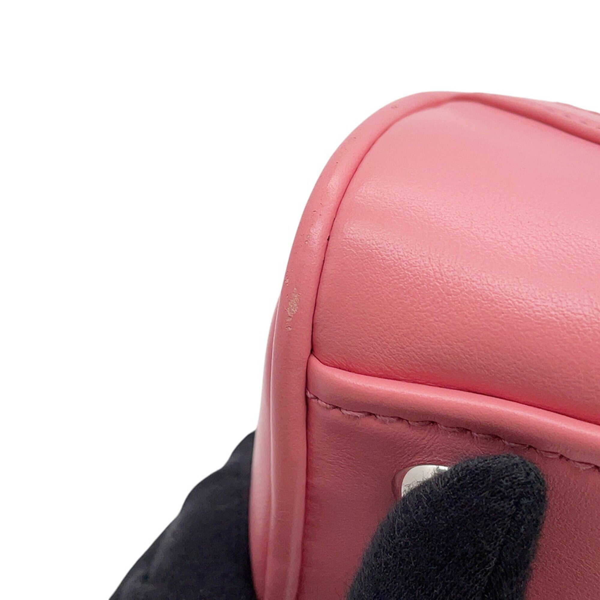 Prada Pink Leather Handbag Shoulder Bag (Pre-Owned)