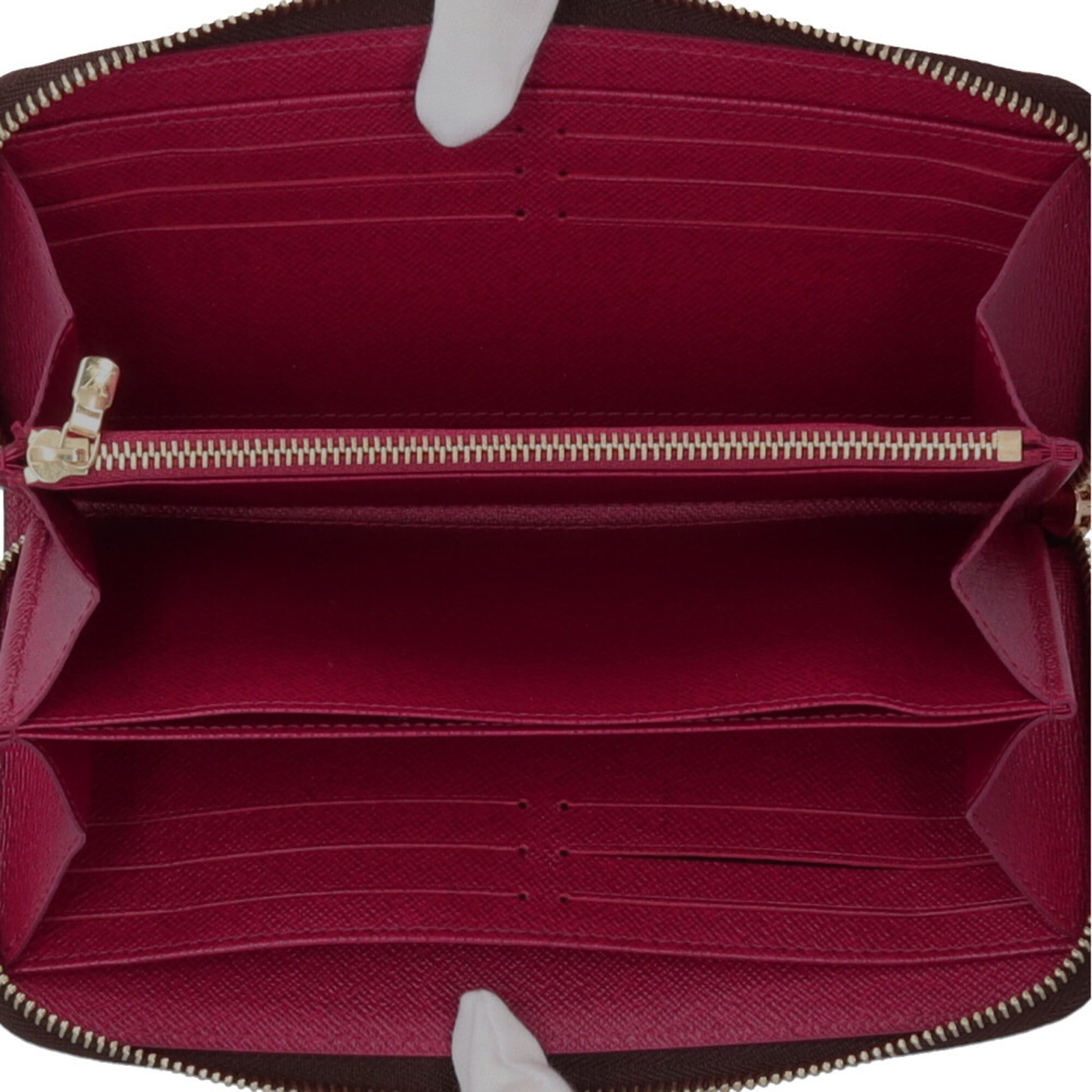 Louis Vuitton Monogram Brown Fuchsia Monogram Canvas Long Wallet (Bi-Fold) (Pre-Owned)