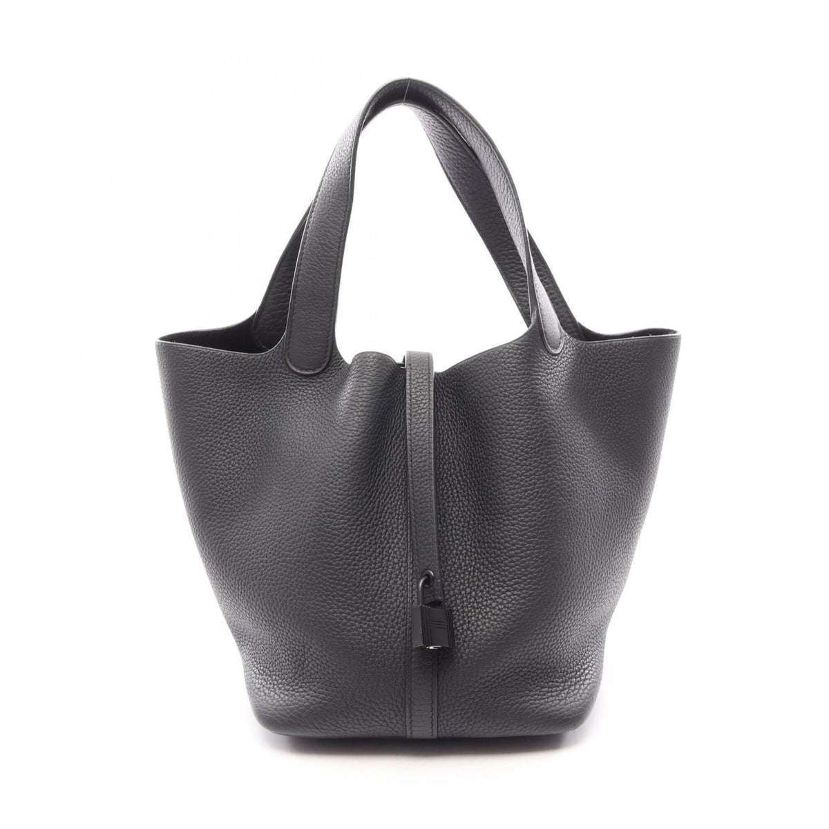 Hermes Black Taurillon Clemence Leather Handbag (Pre-Owned)
