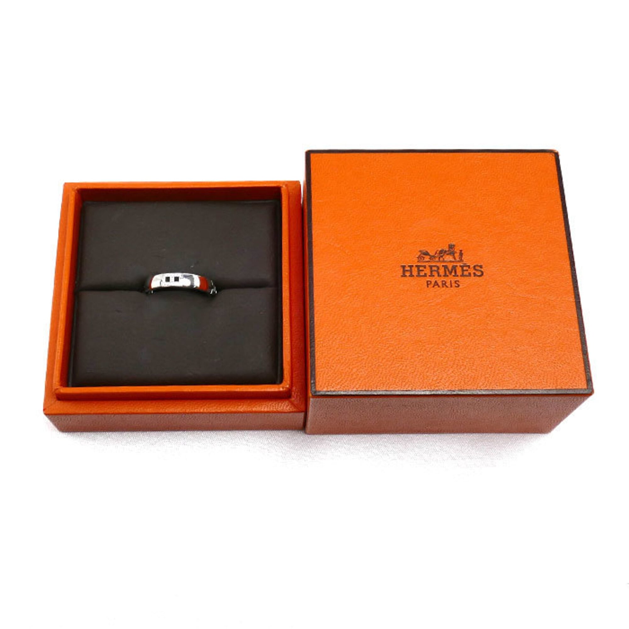 Hermes White Gold (18K) Band Ring (Pre-Owned)