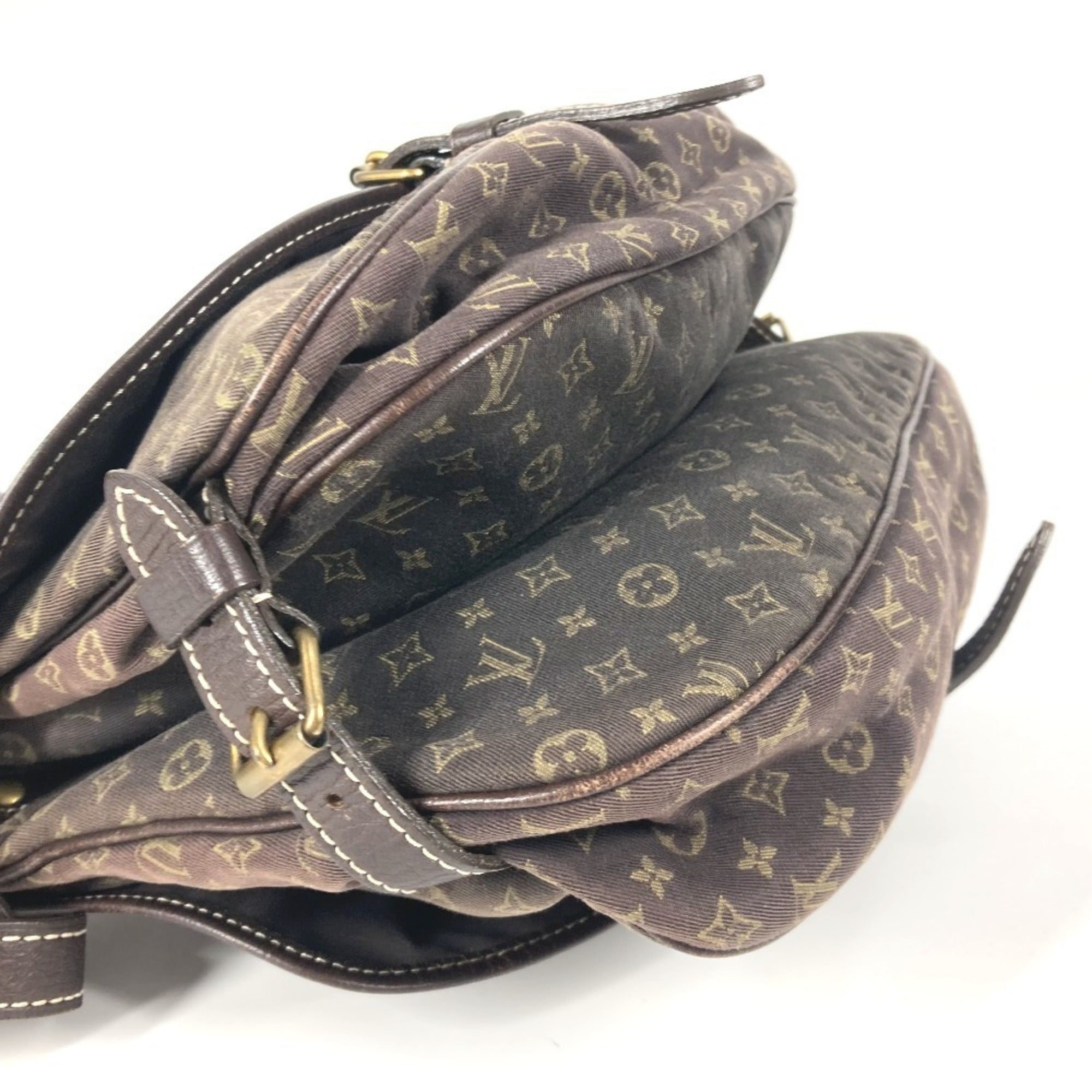 Louis Vuitton Brown Fusain Monogram Mini Lin Shoulder Bag (Pre-Owned)