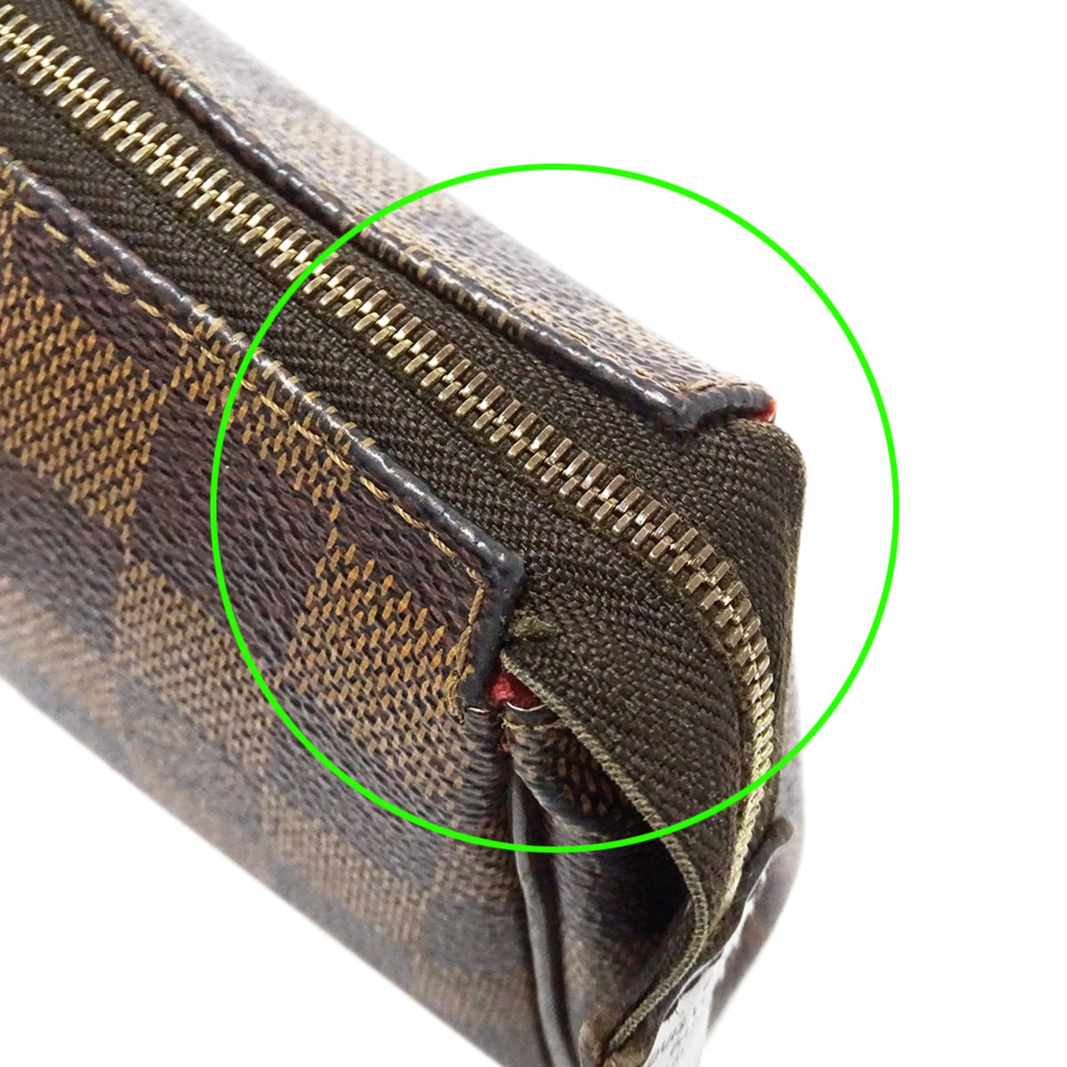 Louis Vuitton Damier Canvas Ebene Damier Canvas Handbag Pouch Shoulder Bag (Pre-Owned)