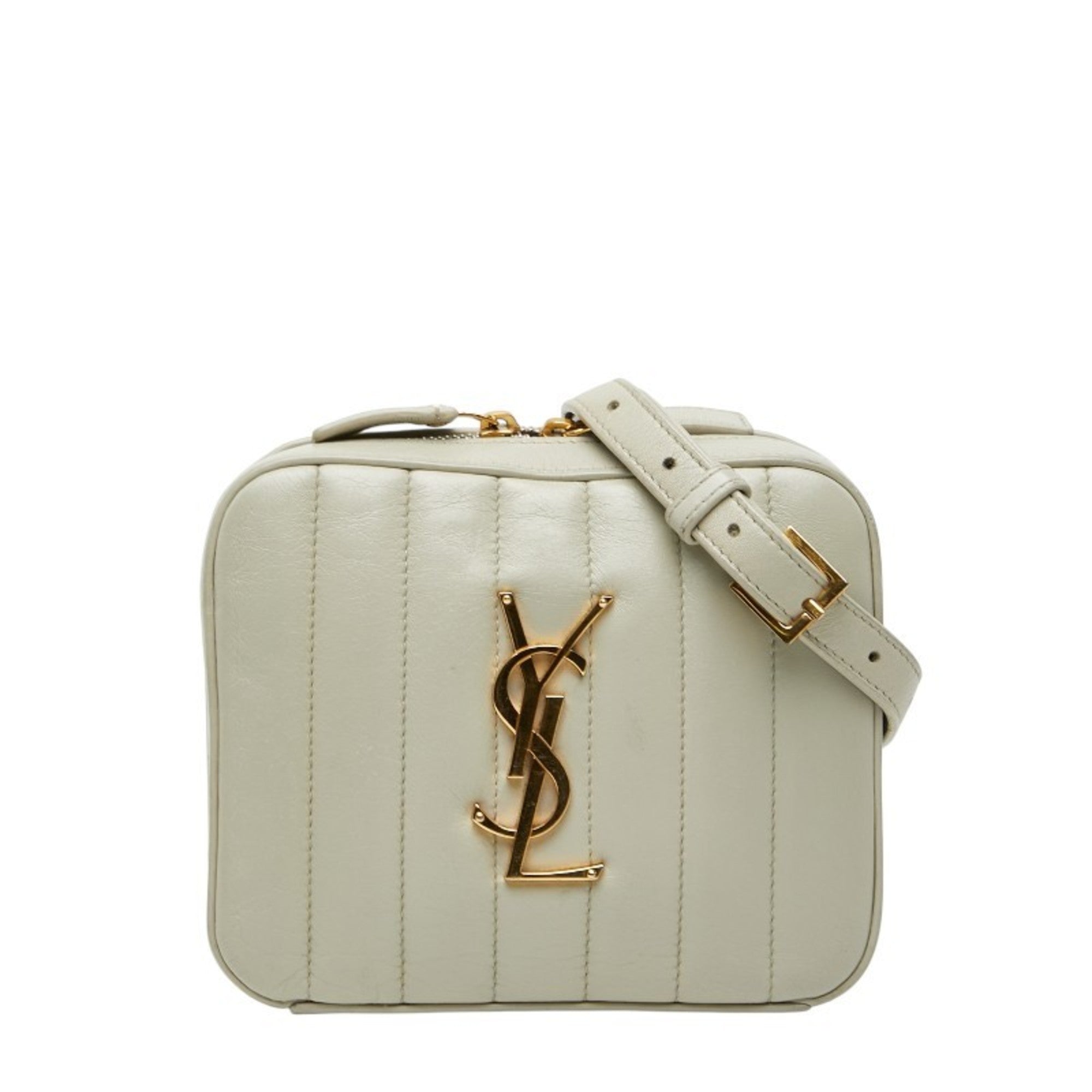 Saint Laurent White Leather Fanny Pack (Pre-Owned)