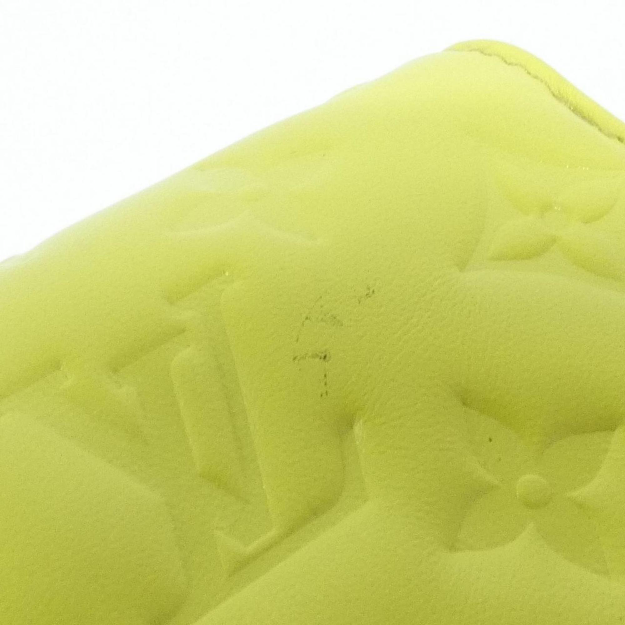 Louis Vuitton Yellow Leather Long Wallet (Bi-Fold) (Pre-Owned)