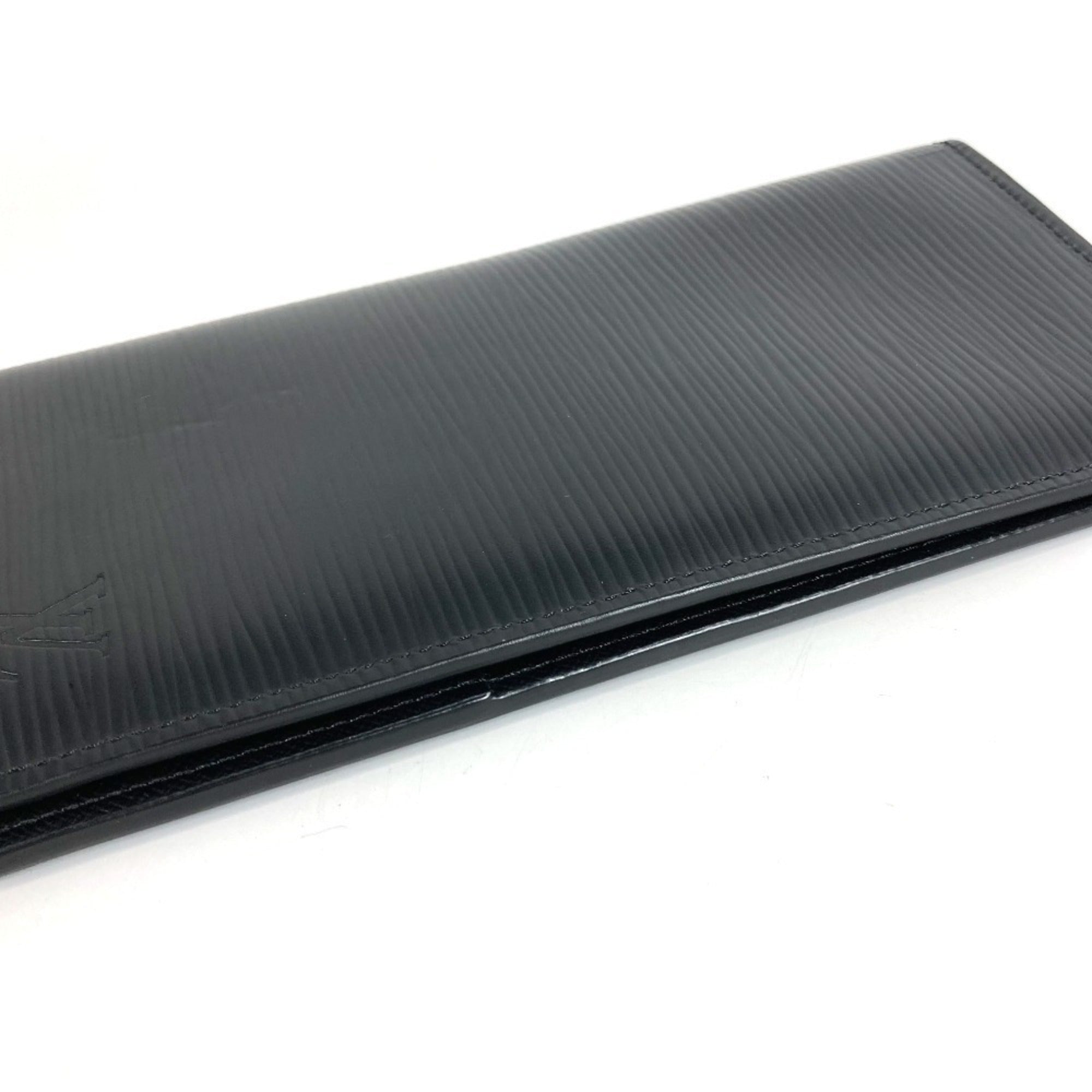 Louis Vuitton Black Noir Epi Leather Long Wallet (Bi-Fold) (Pre-Owned)