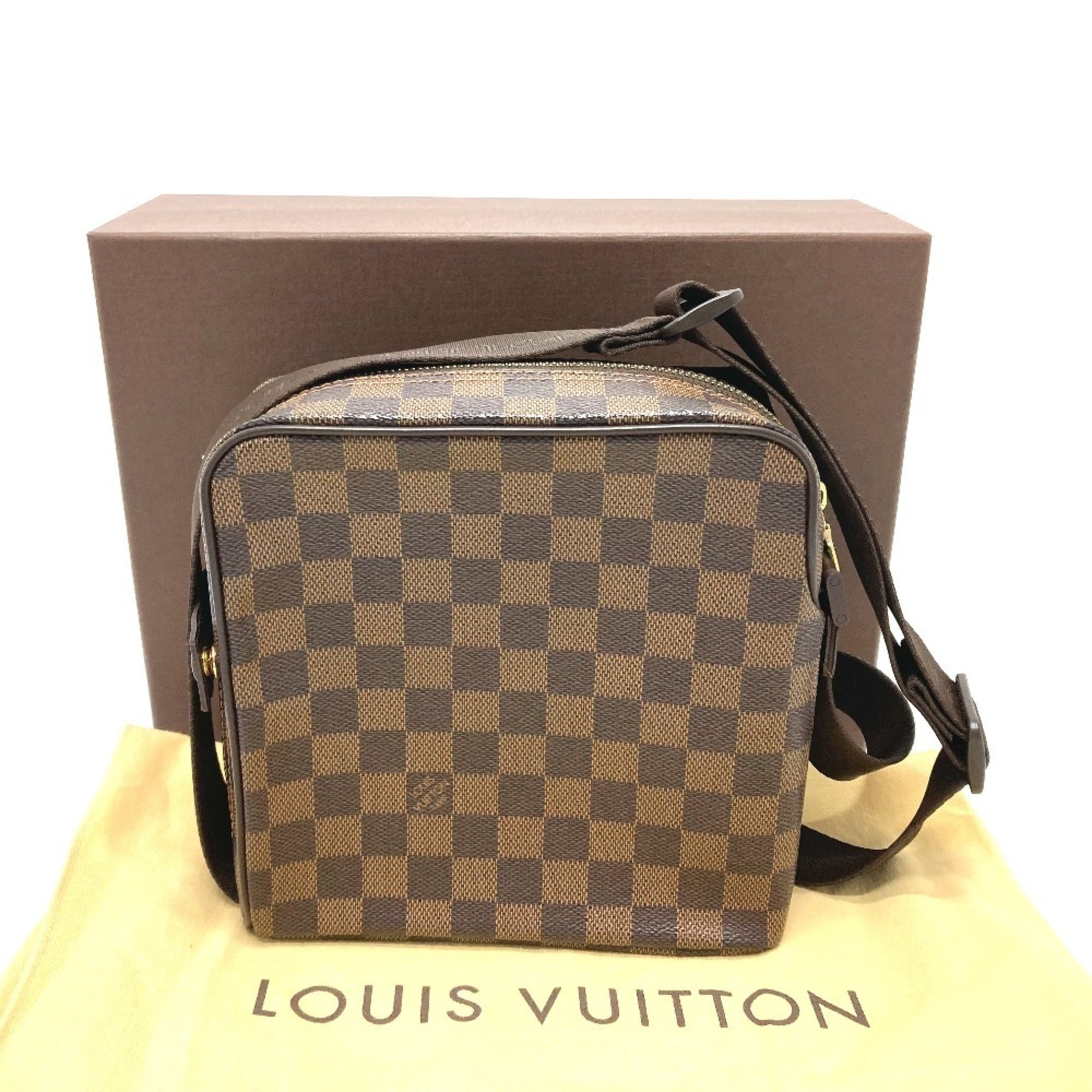 Louis Vuitton Damier Brown Ebene Damier Canvas Pochette Shoulder Bag (Pre-Owned)